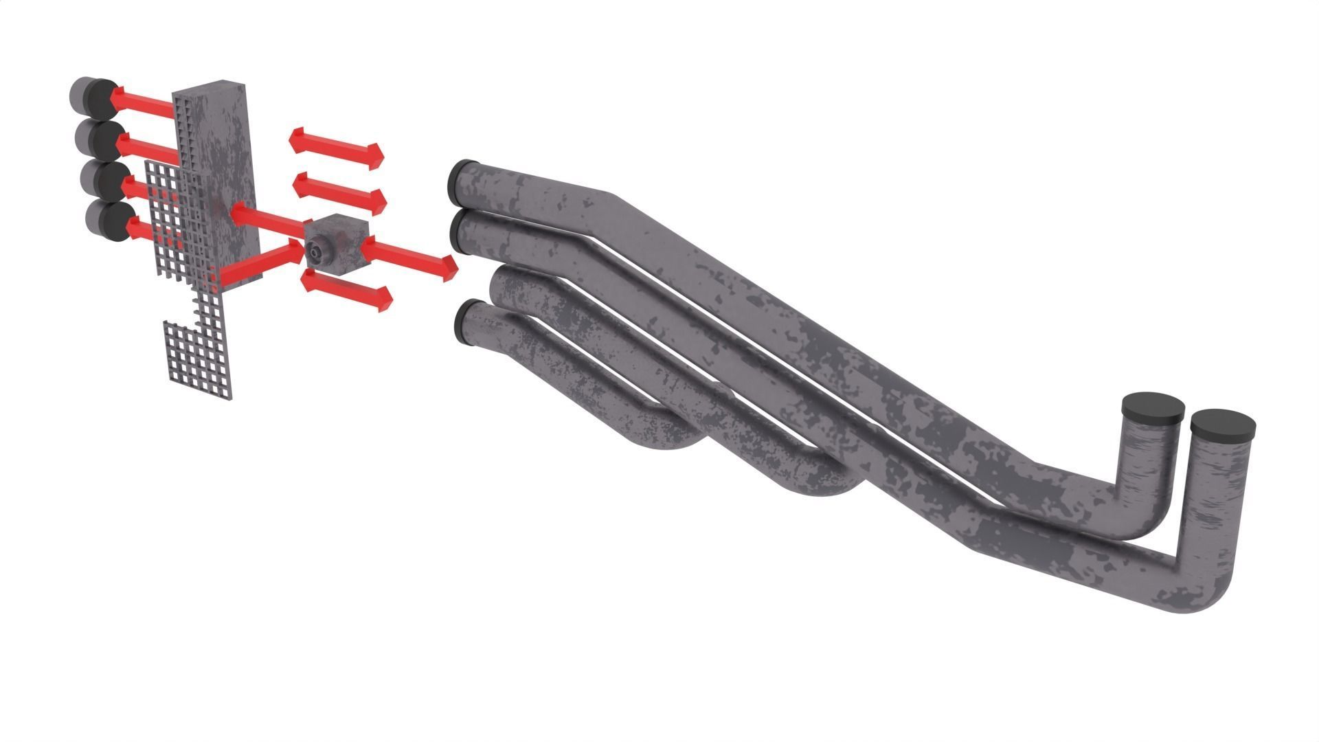 Set 2b - Death Star Extention Bridge Hallway 1-6 Scale Hottoys 3D print model_50