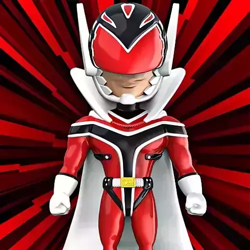 Red Go Go Loser Ranger Sentai Daishikkaku 3D print model