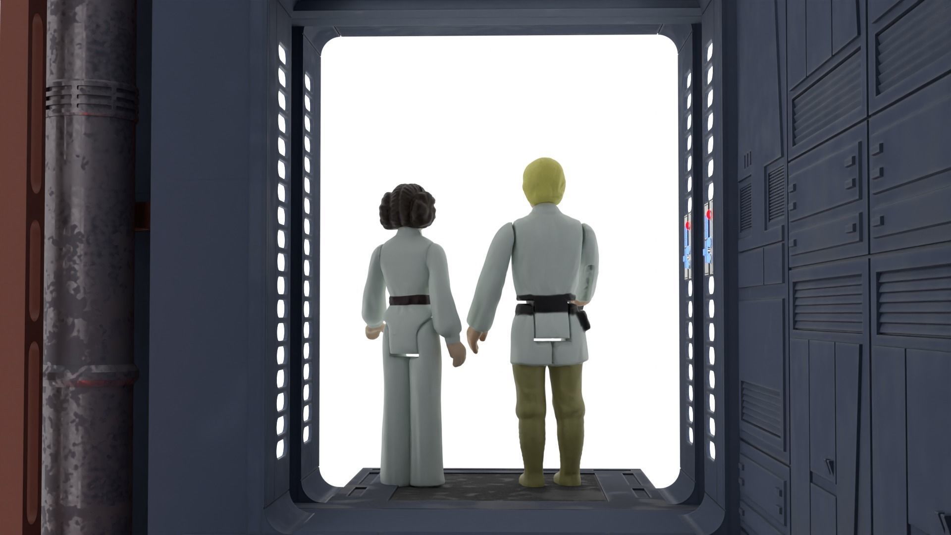 Set 2b - Death Star Extention Bridge Hallway 1-12 Scale 3D print model_8