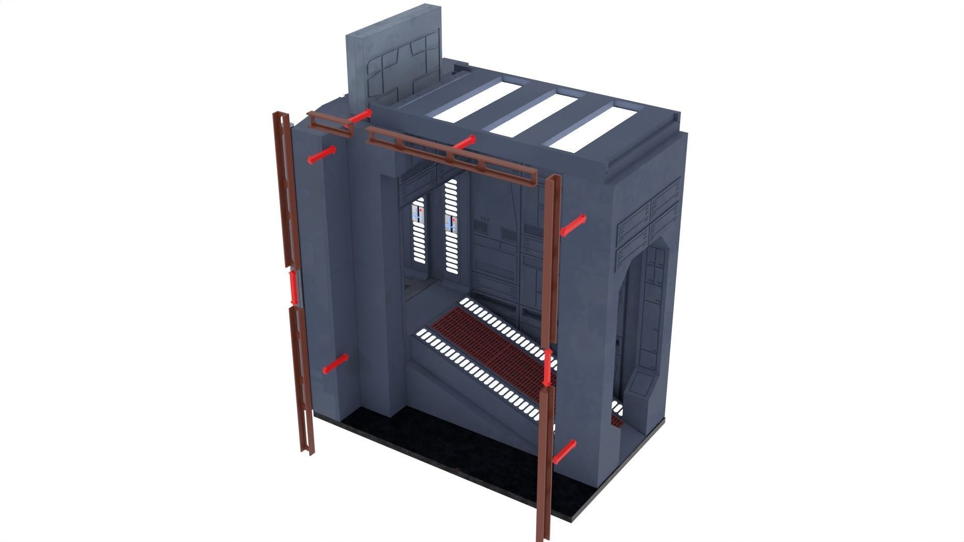 Set 2b - Death Star Extention Bridge Hallway 1-12 Scale 3D print model_50
