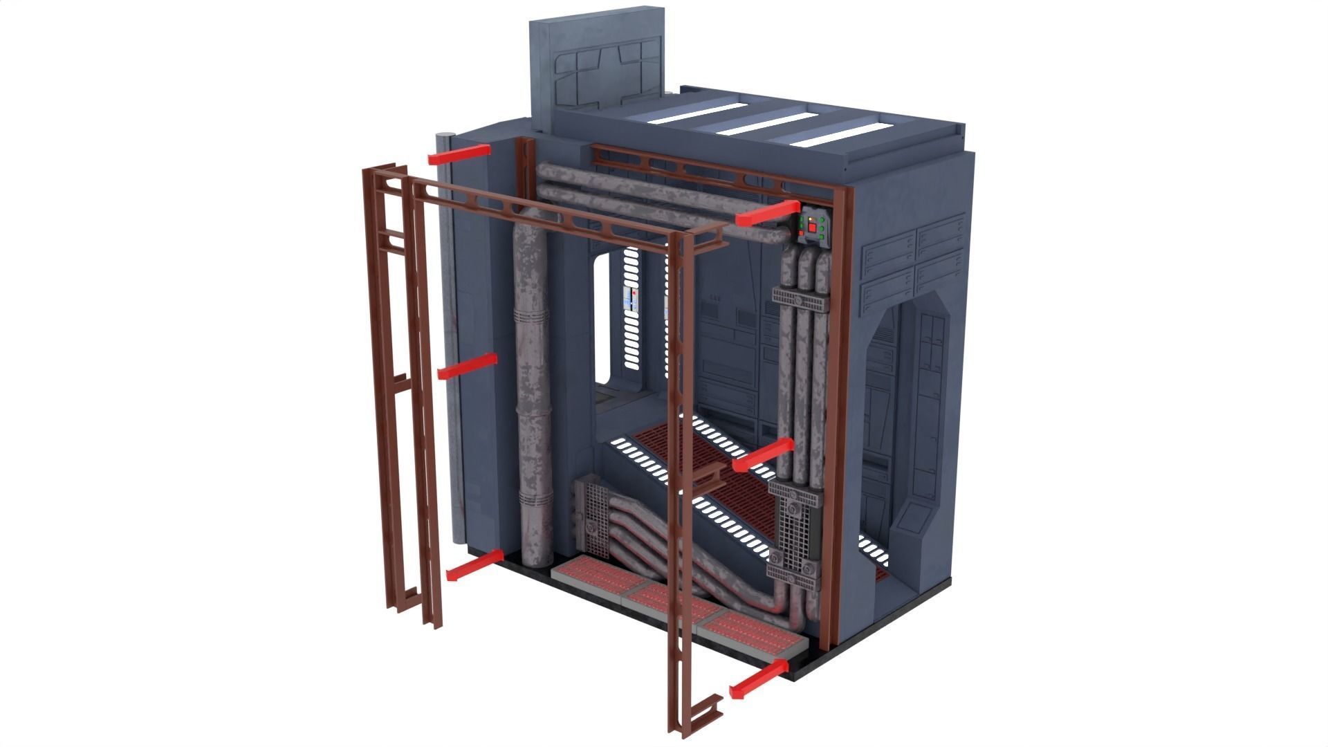 Set 2b - Death Star Extention Bridge Hallway 1-12 Scale 3D print model_39