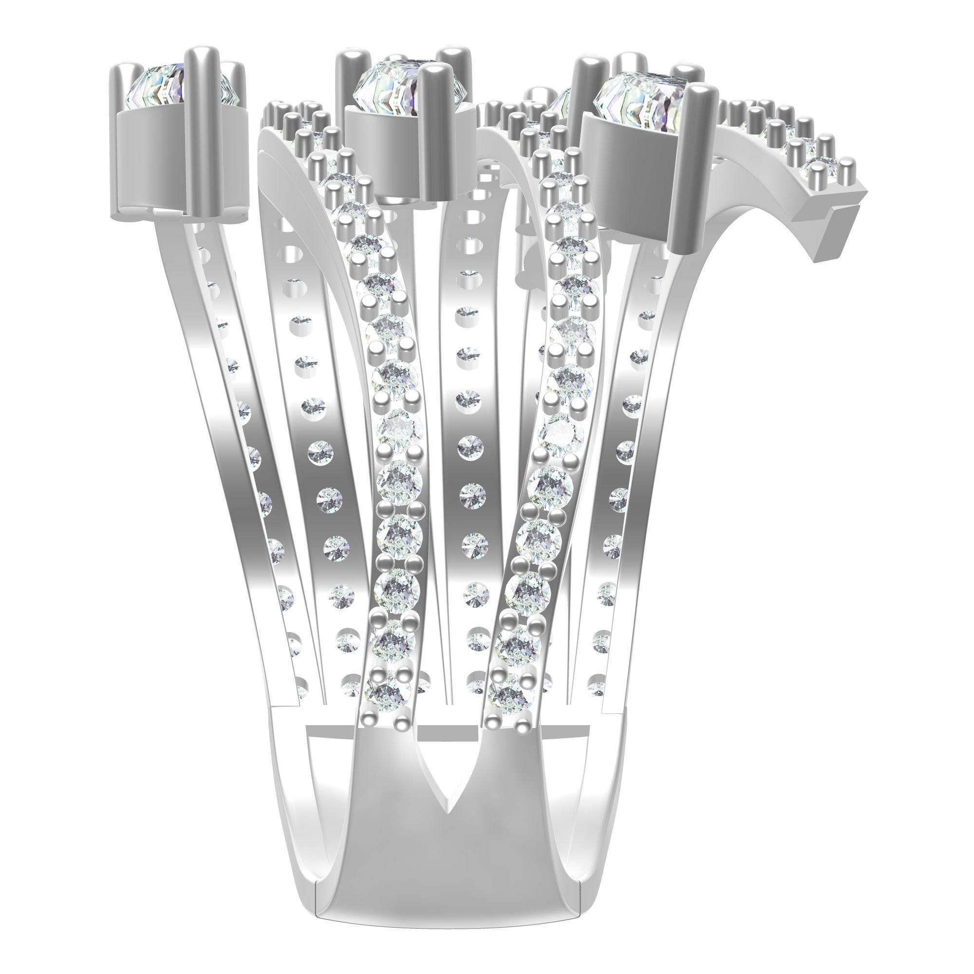 statement ring 3D print model_2