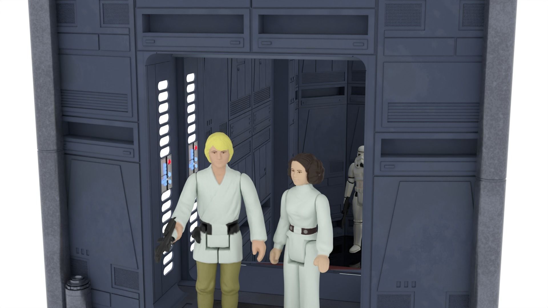 Set 2b - Death Star Extention Bridge Hallway 1-18 Scale kenner 3D print model_10