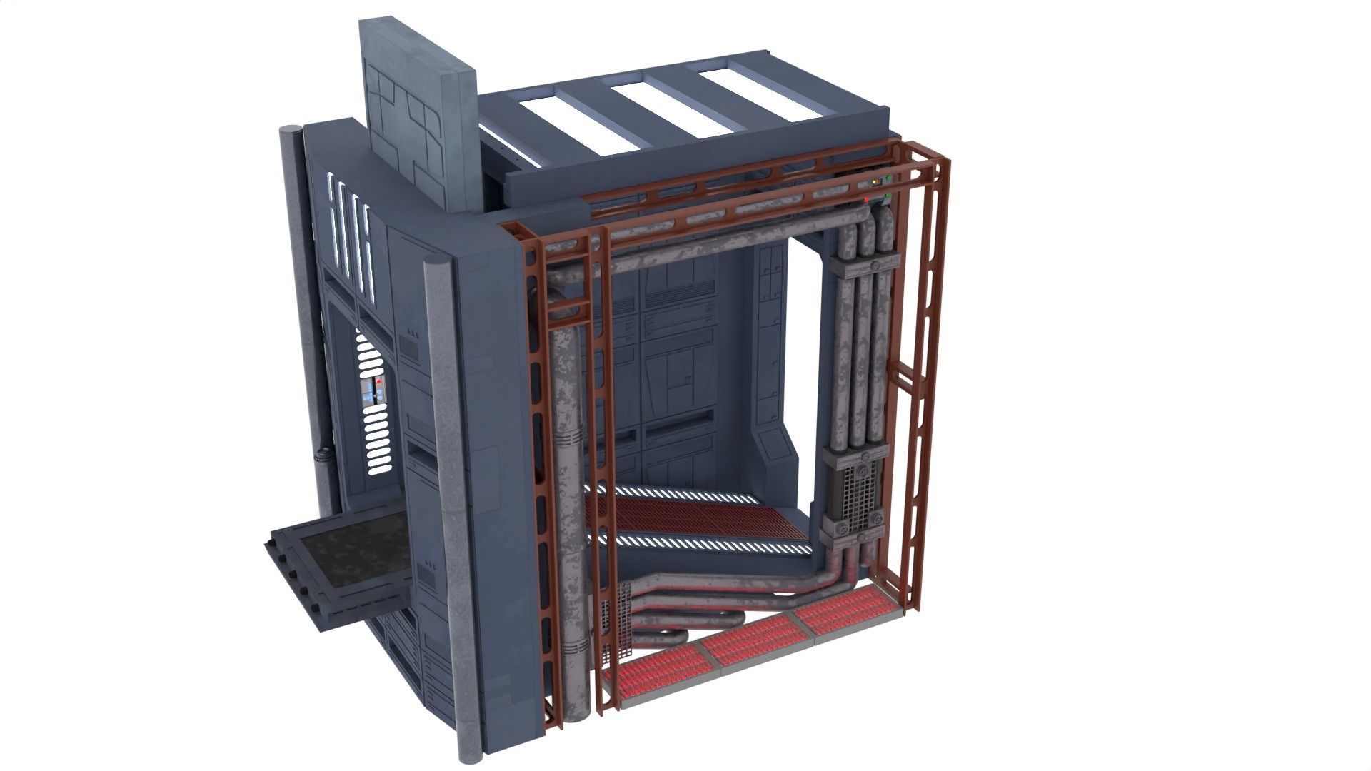 Set 2b - Death Star Extention Bridge Hallway 1-18 Scale kenner 3D print model_1