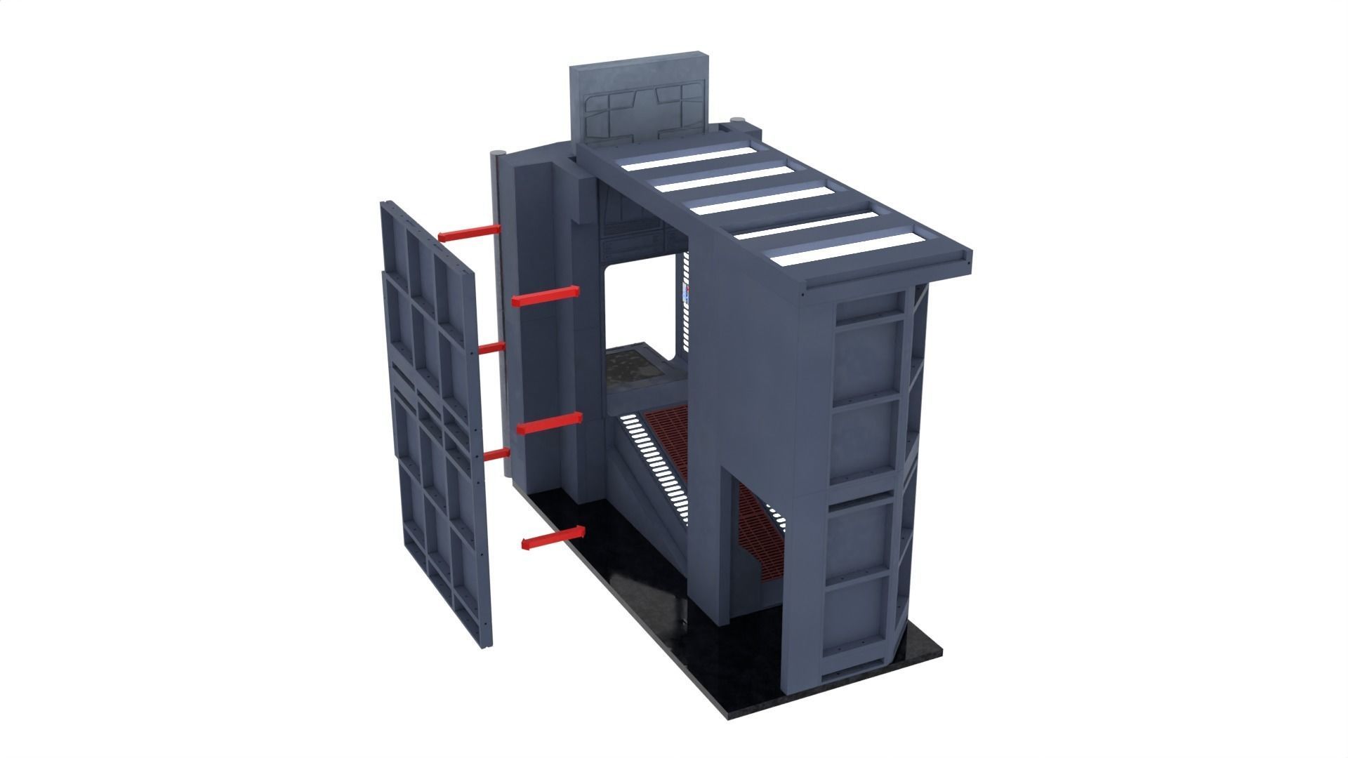 Set 2b - Death Star Extention Bridge Hallway 1-6 Scale 3D Model Collection_49