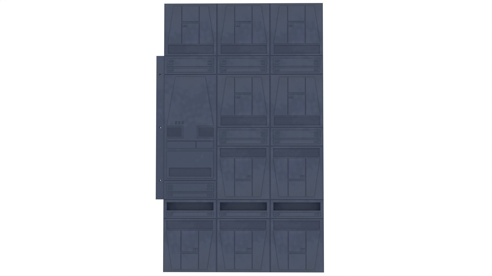 Set 2b - Death Star Extention Bridge Hallway 1-6 Scale 3D Model Collection_36