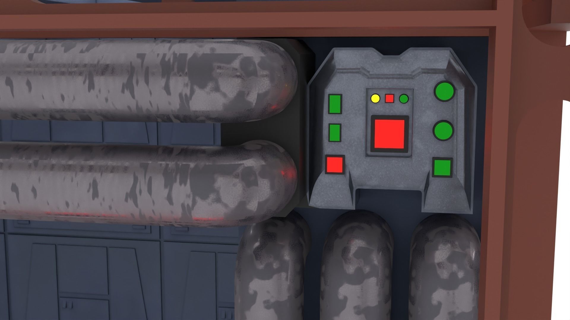 Set 2b - Death Star Extention Bridge Hallway 1-6 Scale 3D Model Collection_52