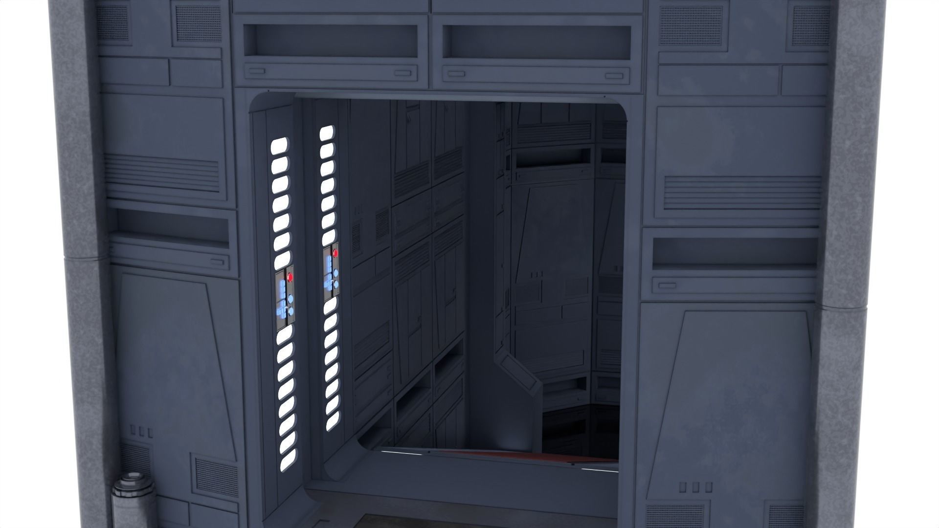 Set 2b - Death Star Extention Bridge Hallway 1-6 Scale 3D Model Collection_11