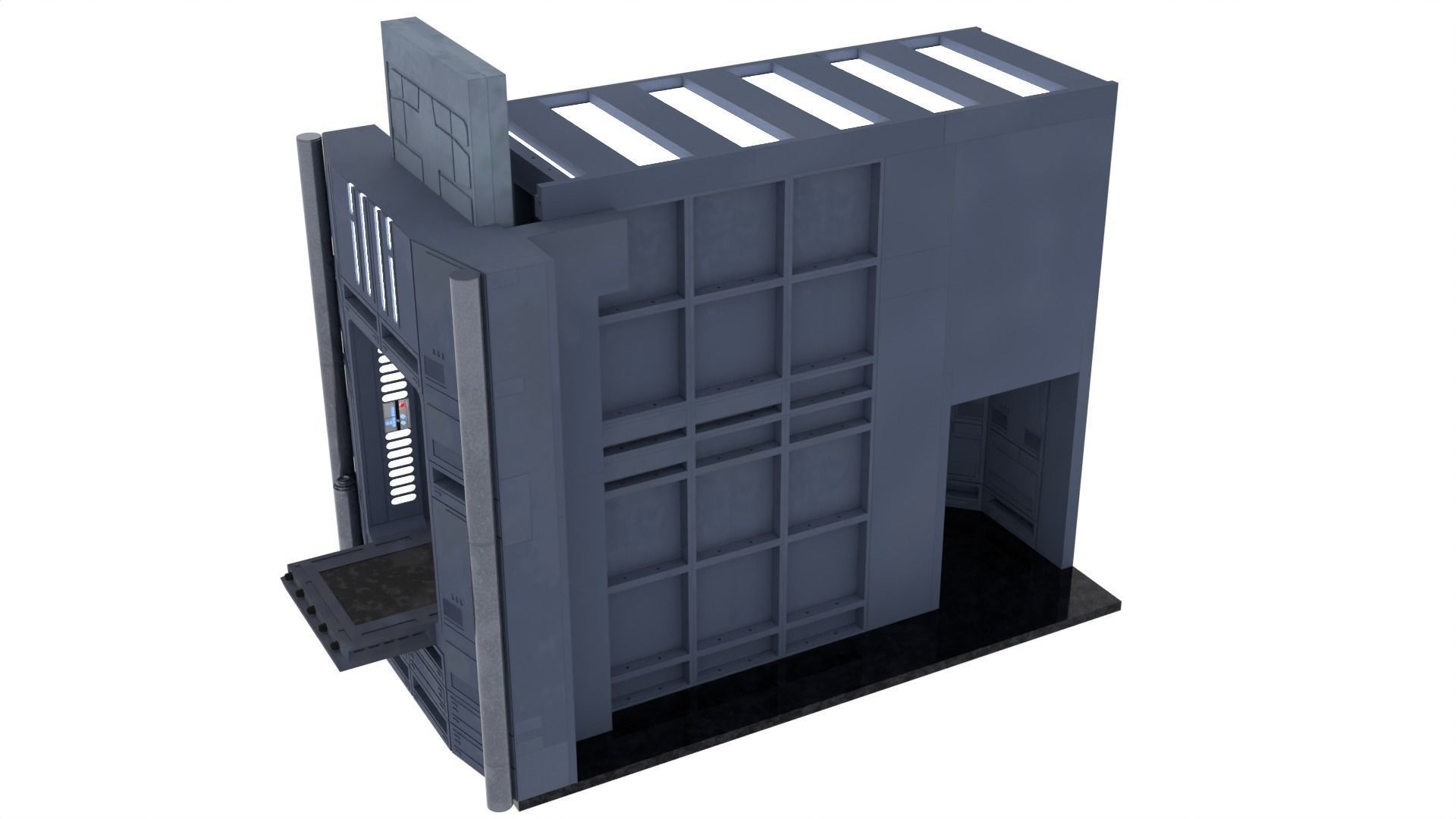 Set 2b - Death Star Extention Bridge Hallway 1-6 Scale 3D Model Collection_1