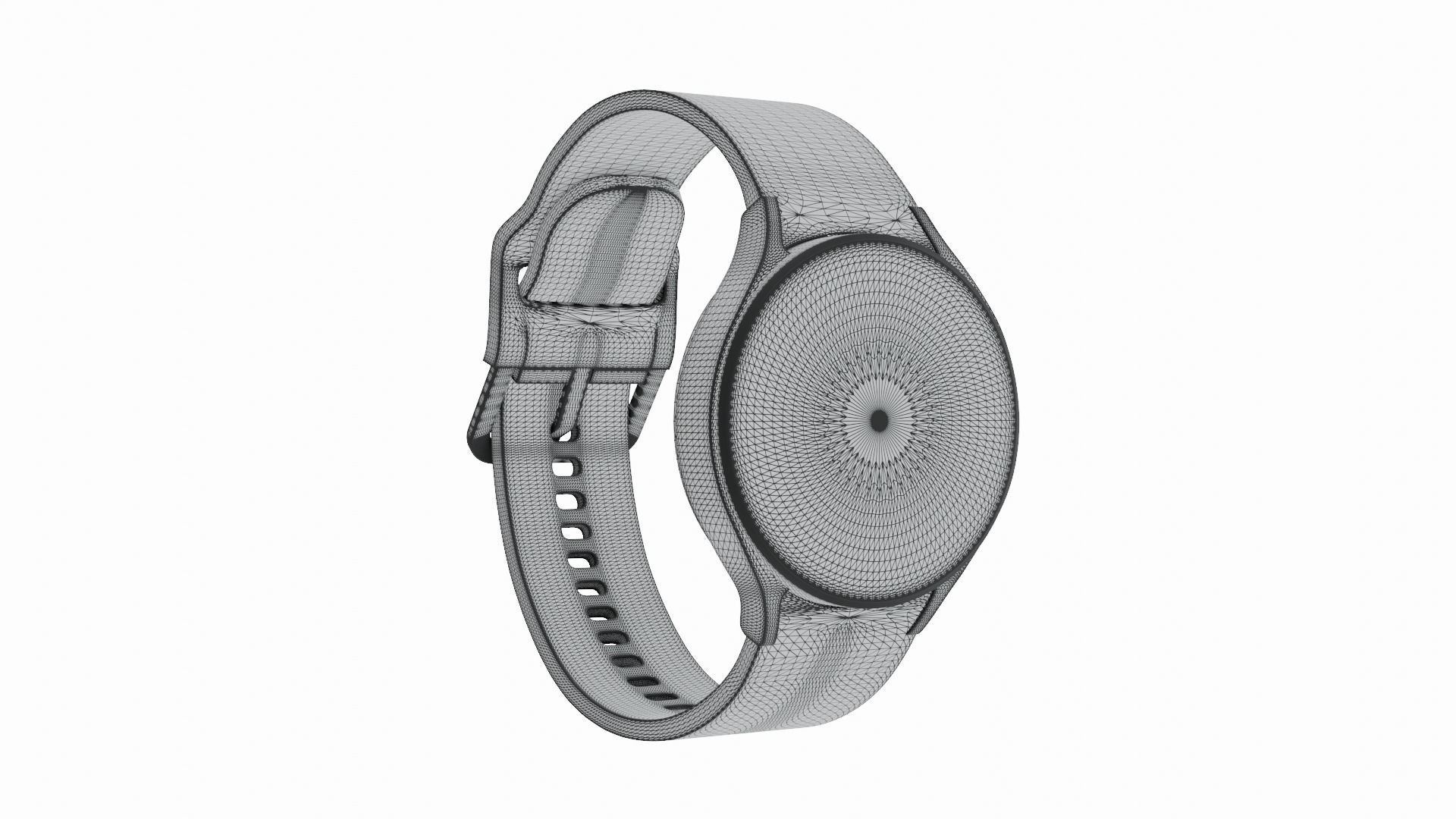 Samsung Galaxy Watch 5 - Silver Low-poly 3D model_10
