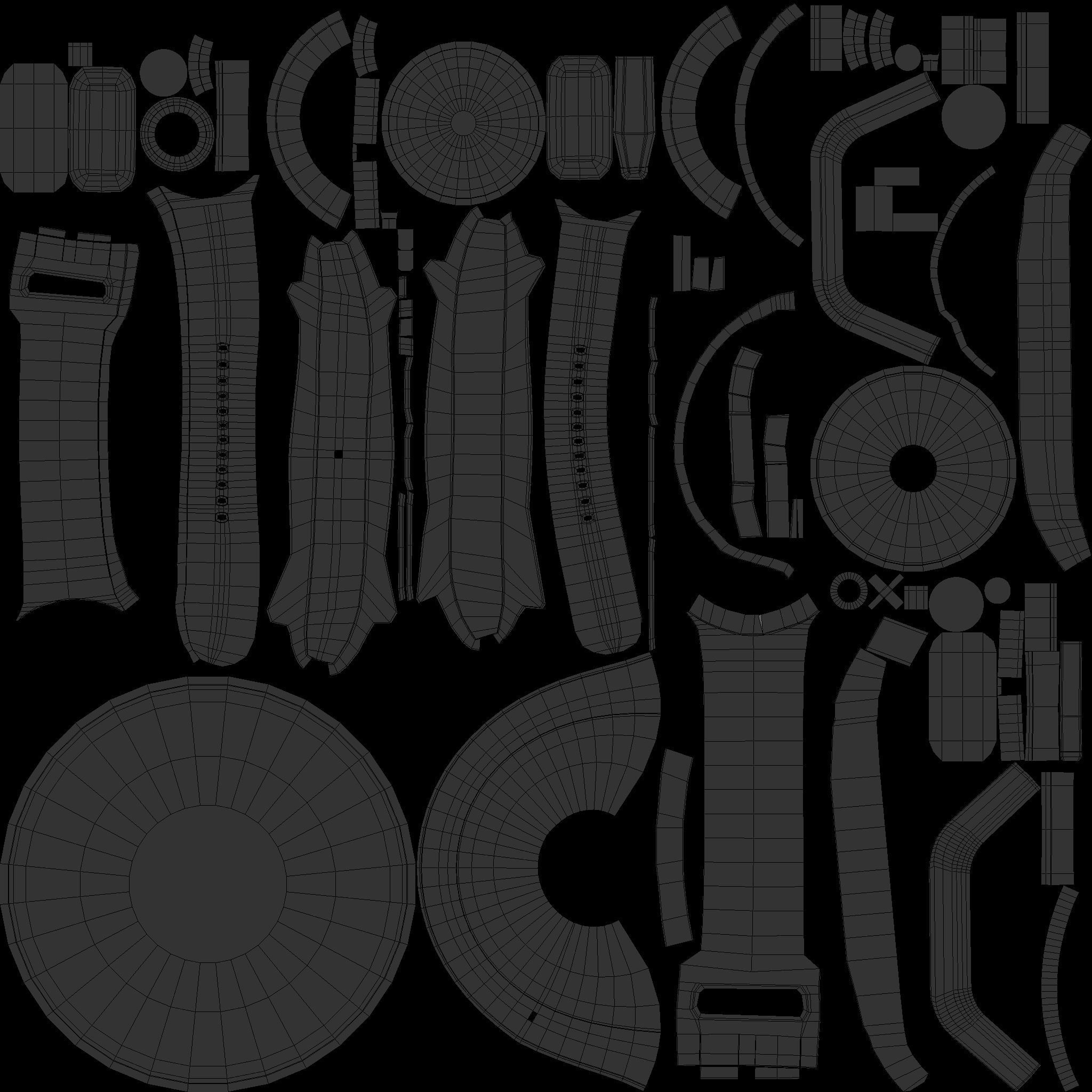 Samsung Galaxy Watch 5 - Silver Low-poly 3D model_11