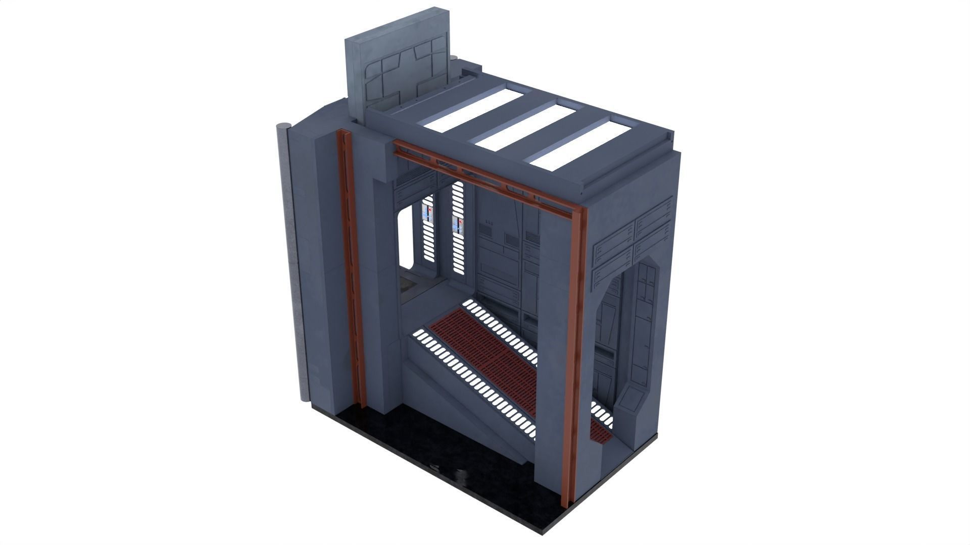 Set 2b - Death Star Extention Bridge Hallway 1-12 Scale 3D Model Collection_45