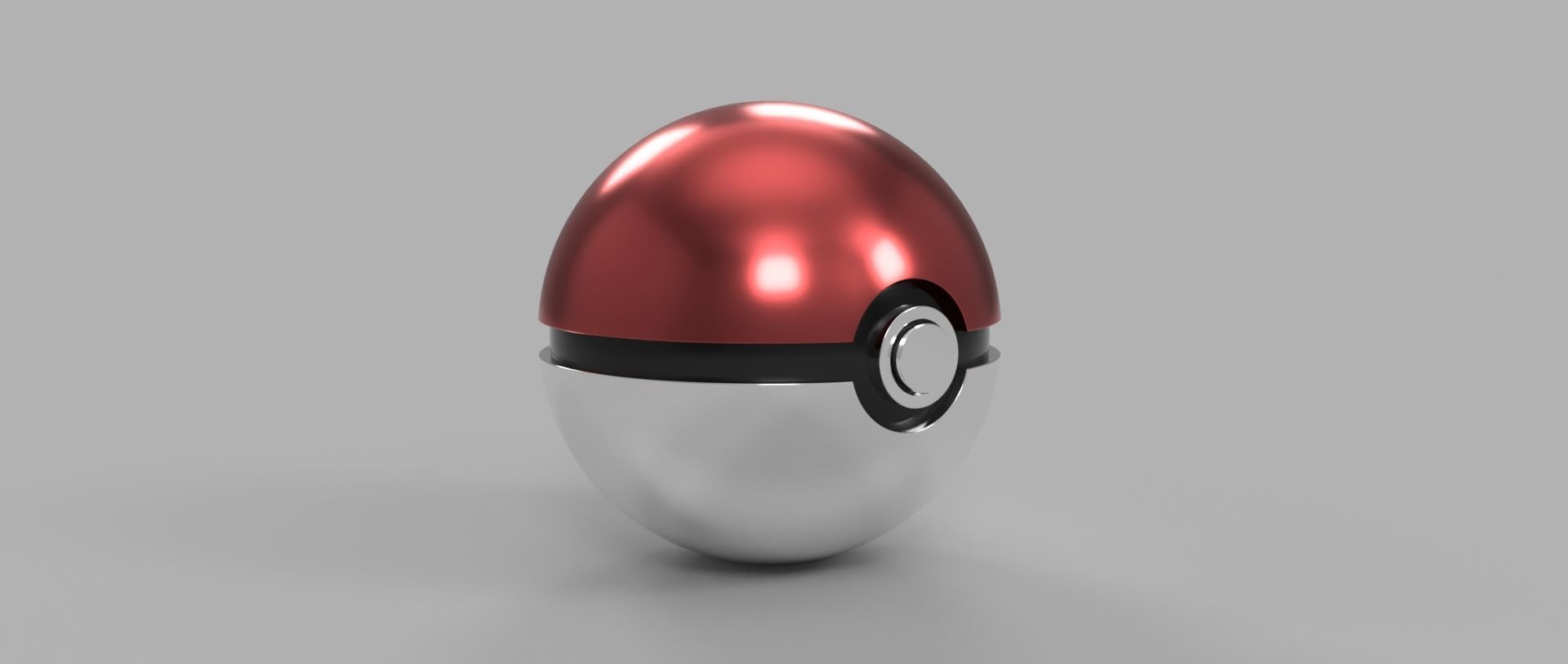 Pokeball STL file for 3D Printing with opening hinge Free 3D print model_1