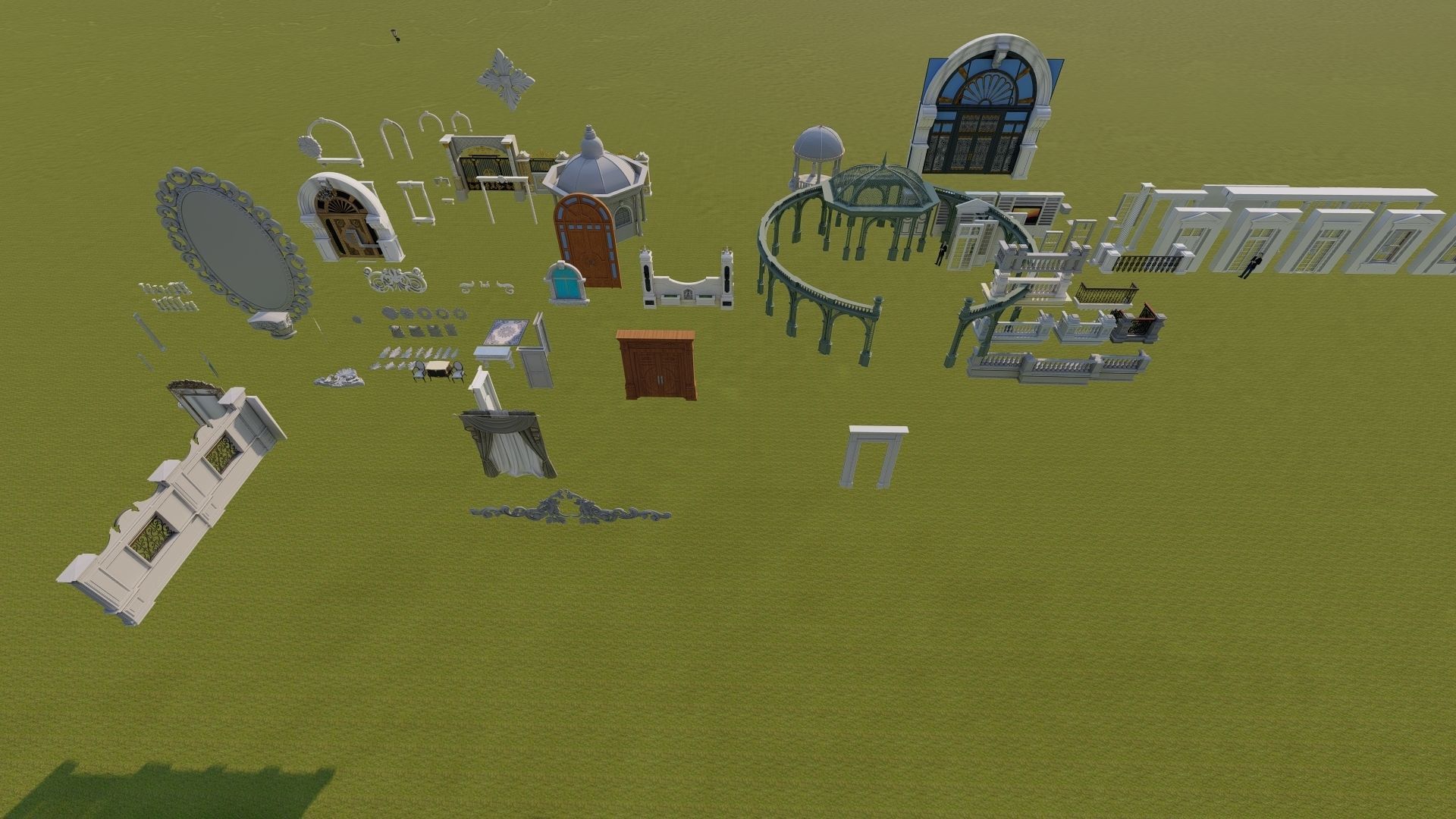 Classic villa components 3d Models Low-poly 3D model_2