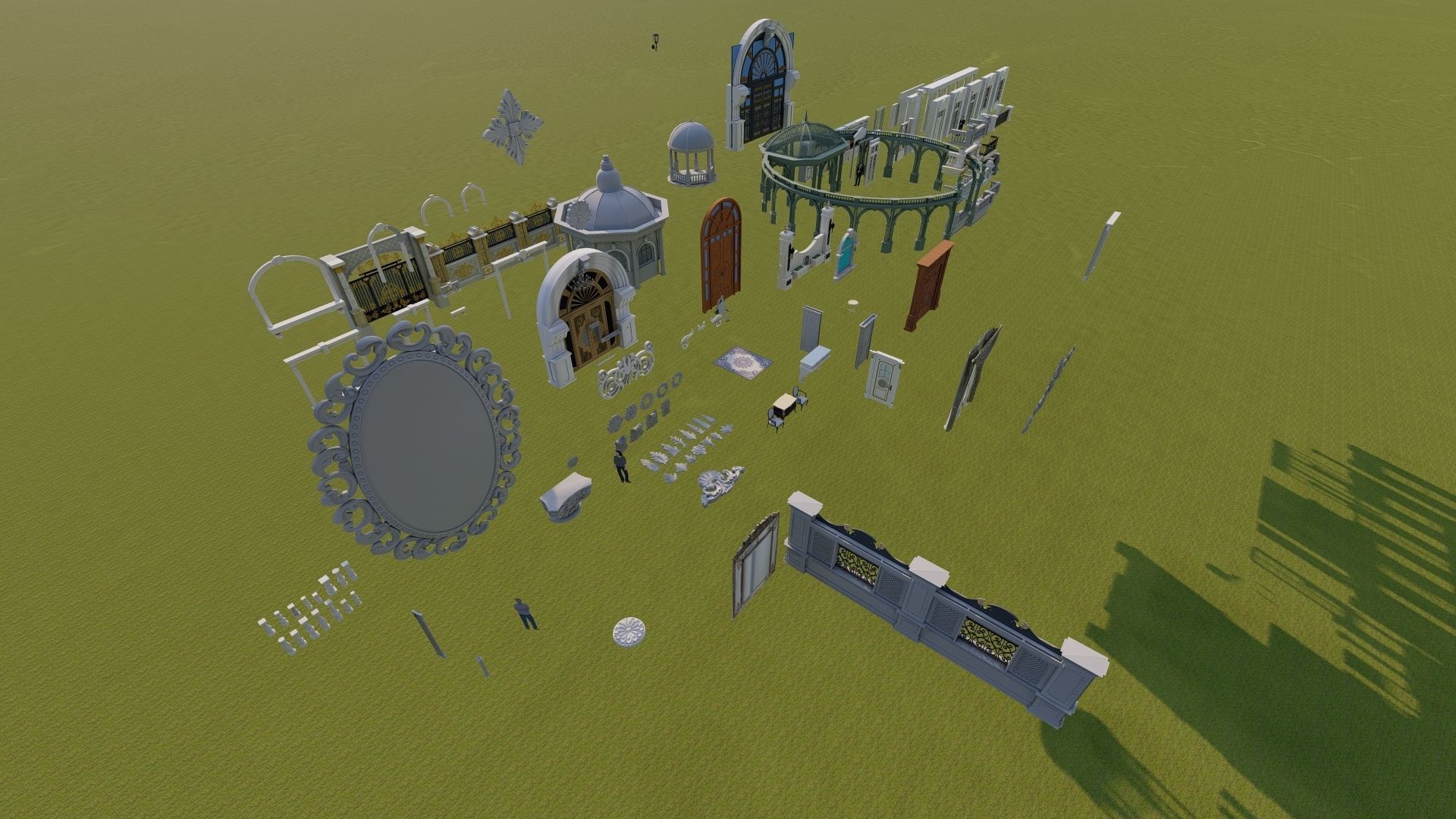 Classic villa components 3d Models Low-poly 3D model_1