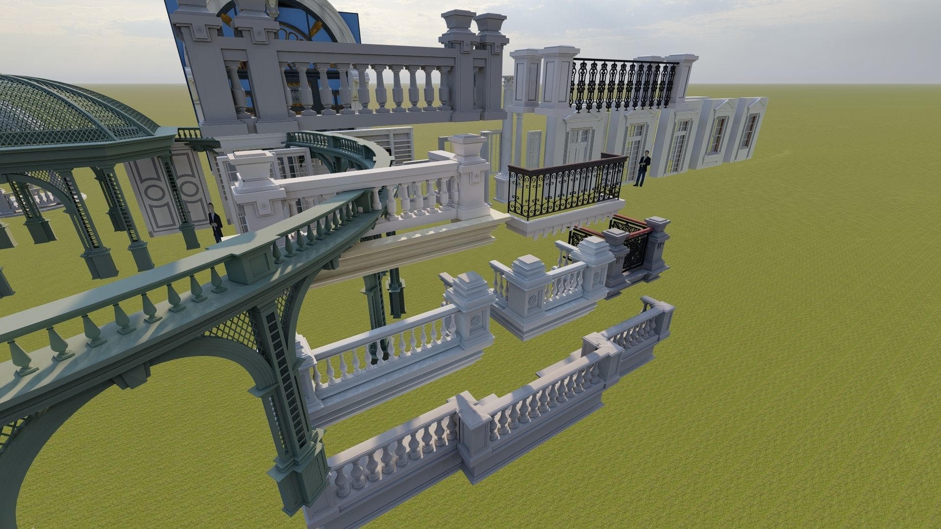 Classic villa components 3d Models Low-poly 3D model_5