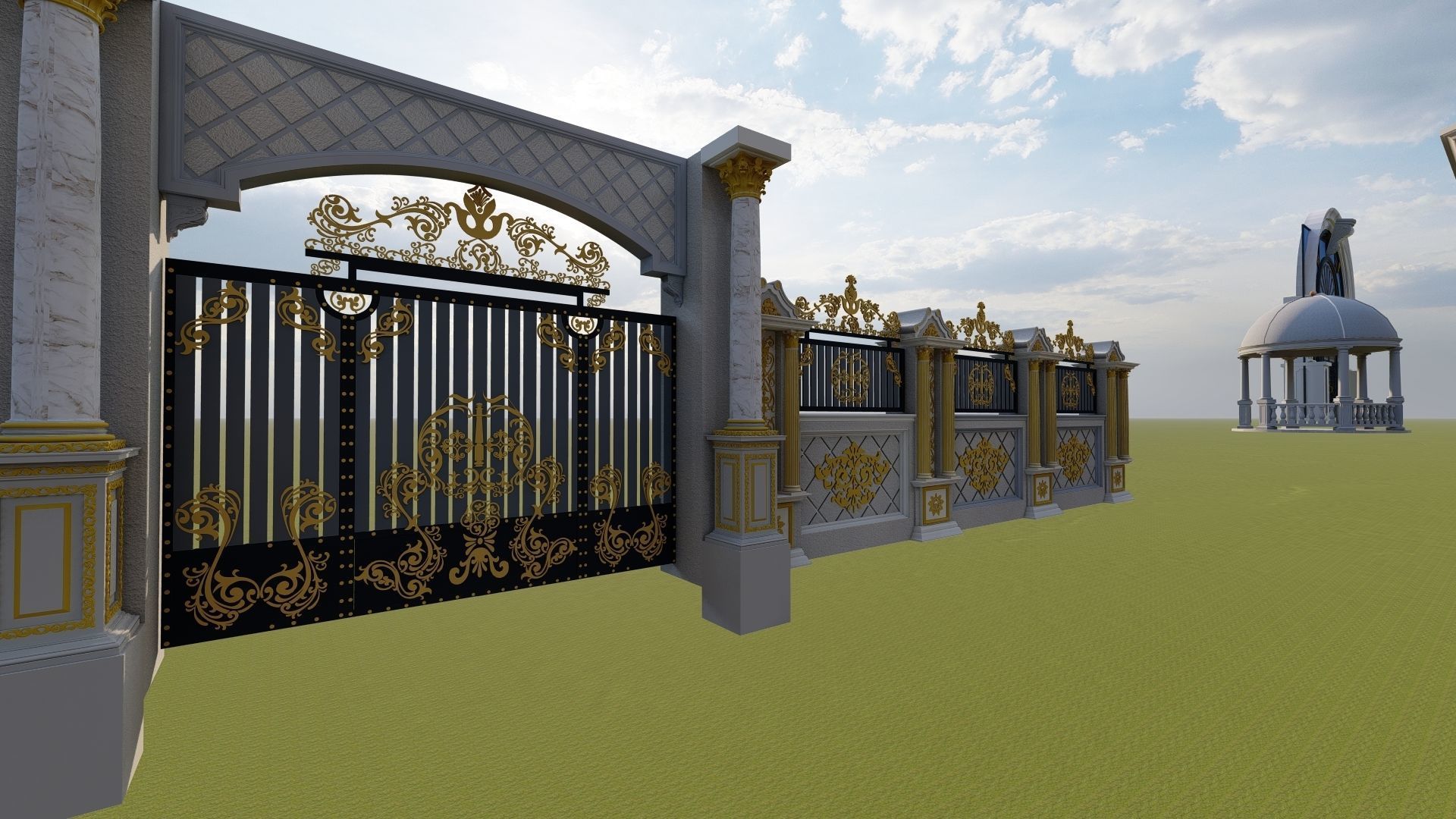 Classic villa components 3d Models Low-poly 3D model_4