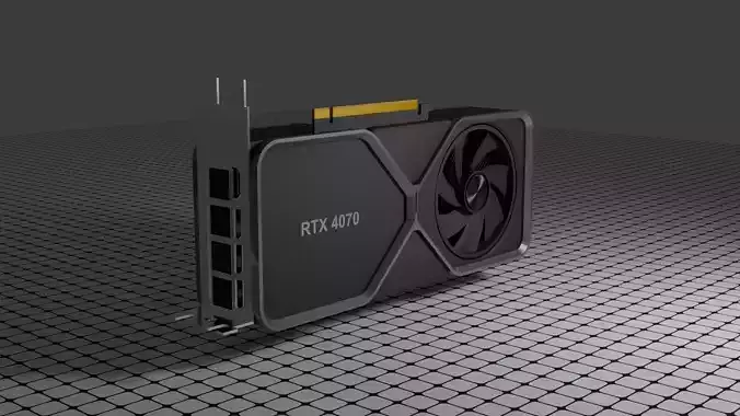 Nvidia Geforce RTX Graphics Card Low-poly 3D model