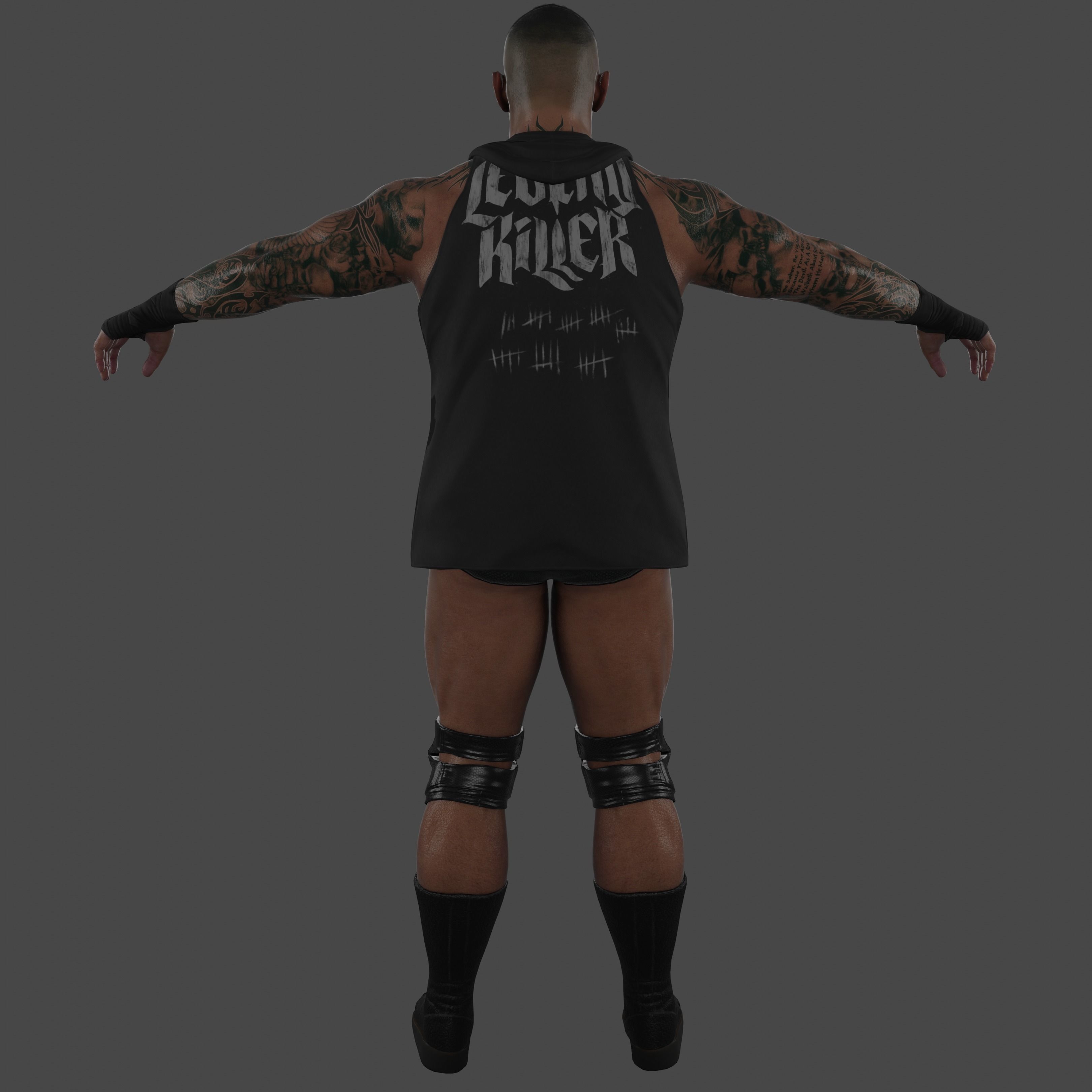 Randy Orton Low-poly 3D model_3