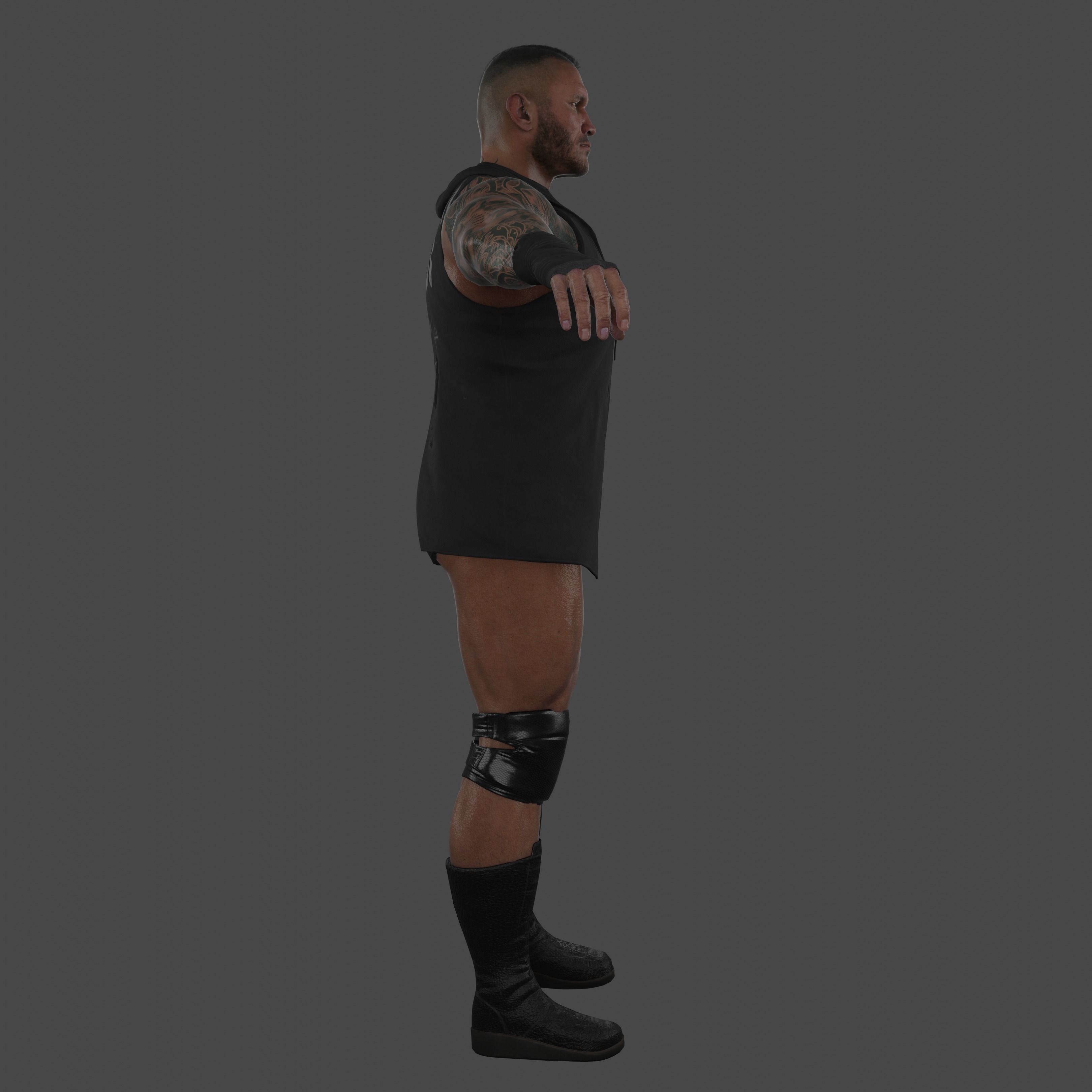 Randy Orton Low-poly 3D model_2
