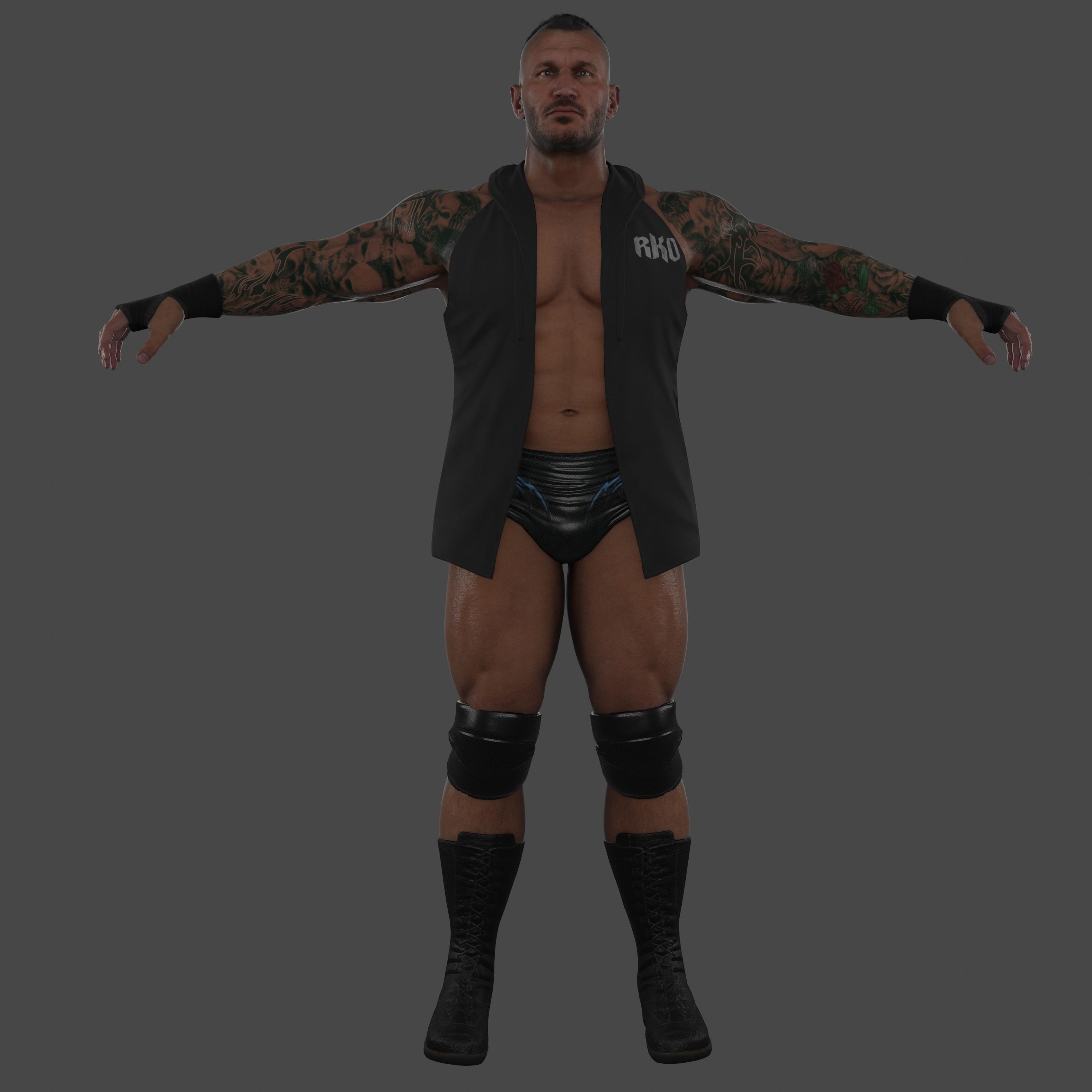 Randy Orton Low-poly 3D model_1