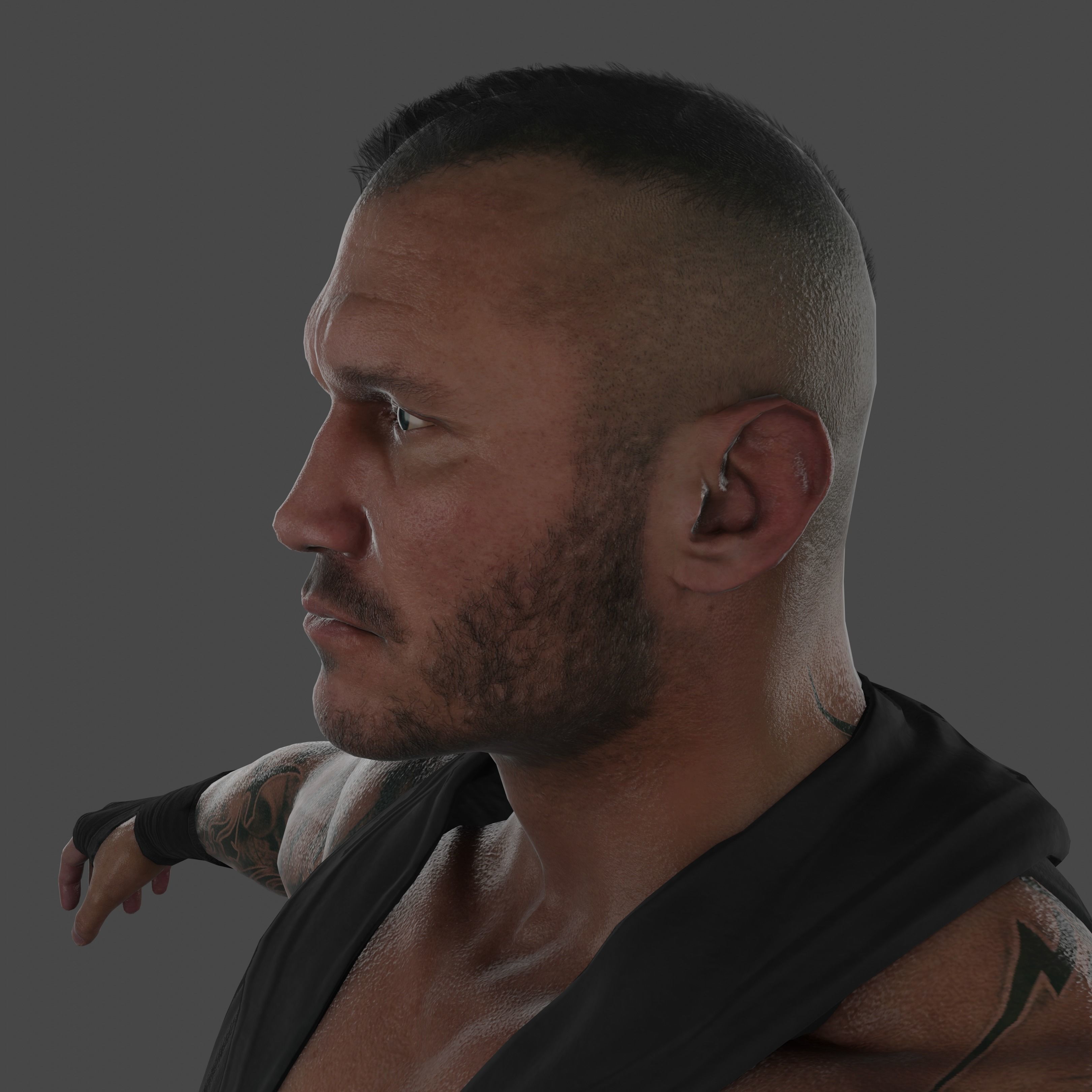 Randy Orton Low-poly 3D model_8
