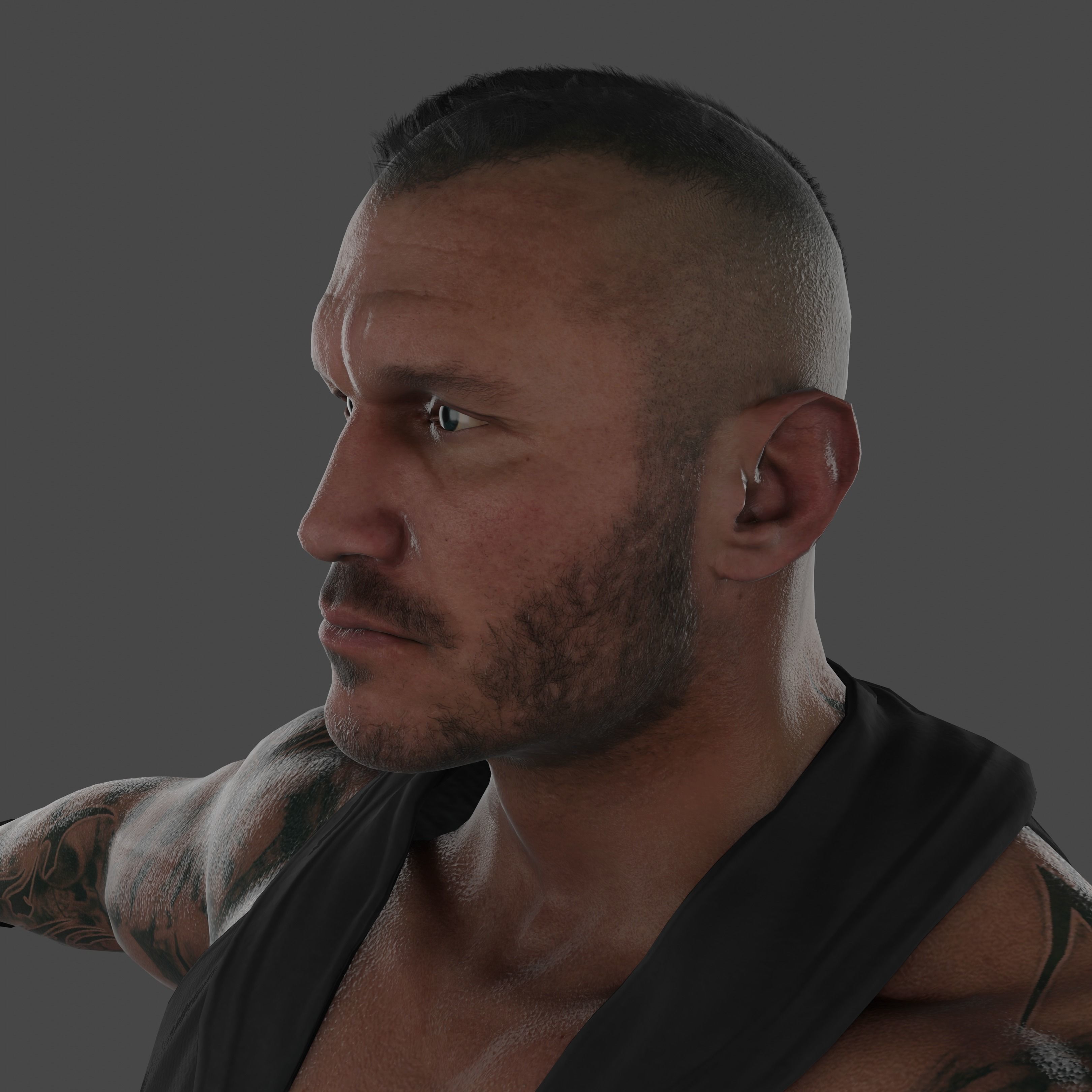 Randy Orton Low-poly 3D model_7