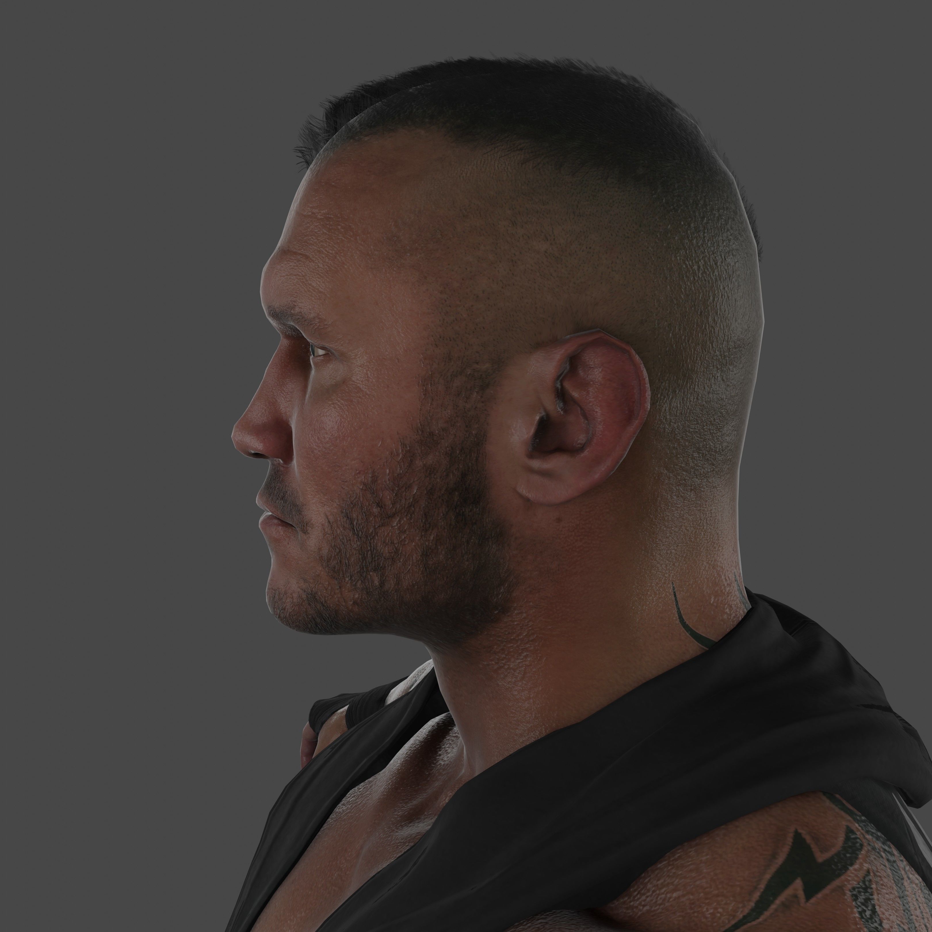 Randy Orton Low-poly 3D model_9