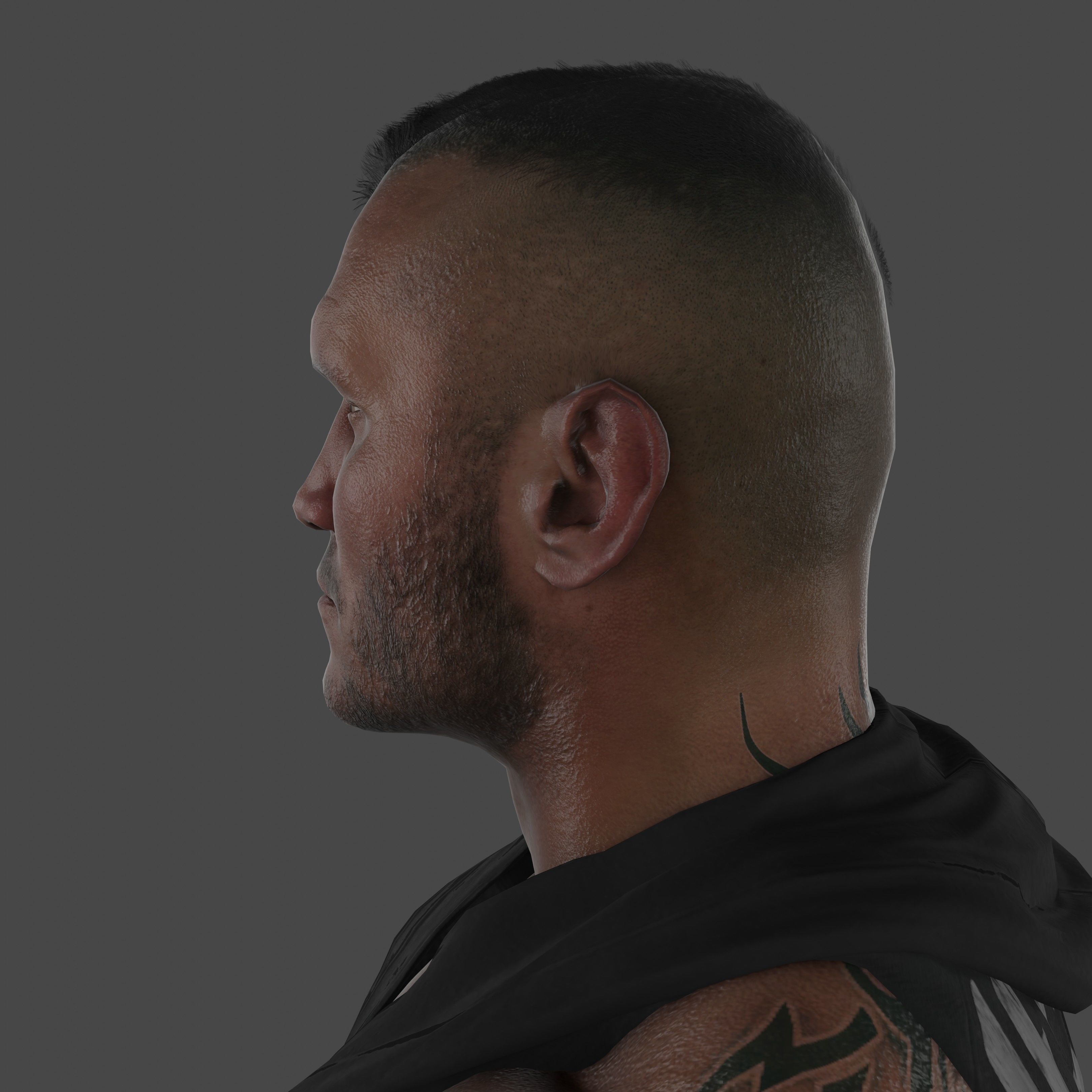 Randy Orton Low-poly 3D model_11