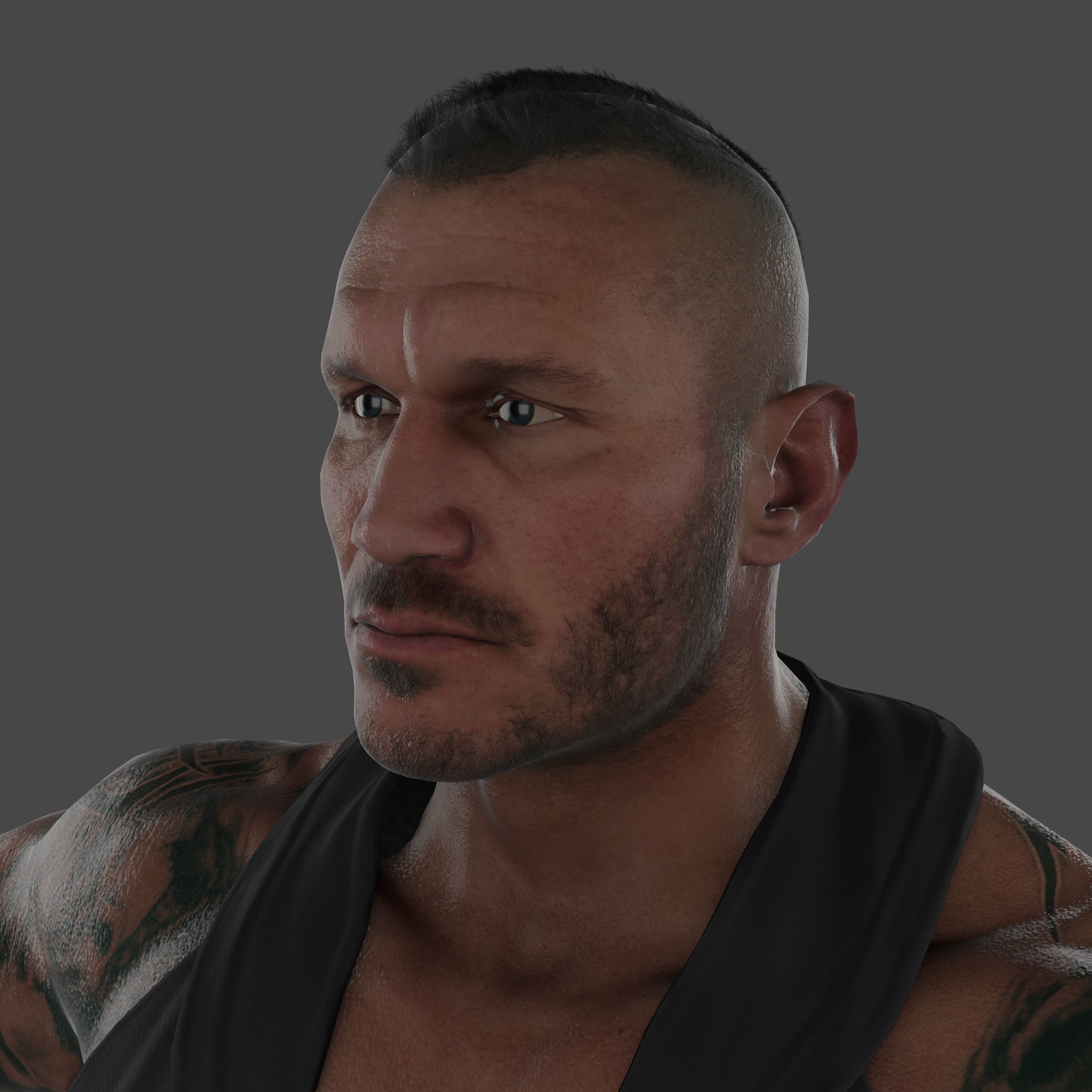 Randy Orton Low-poly 3D model_6
