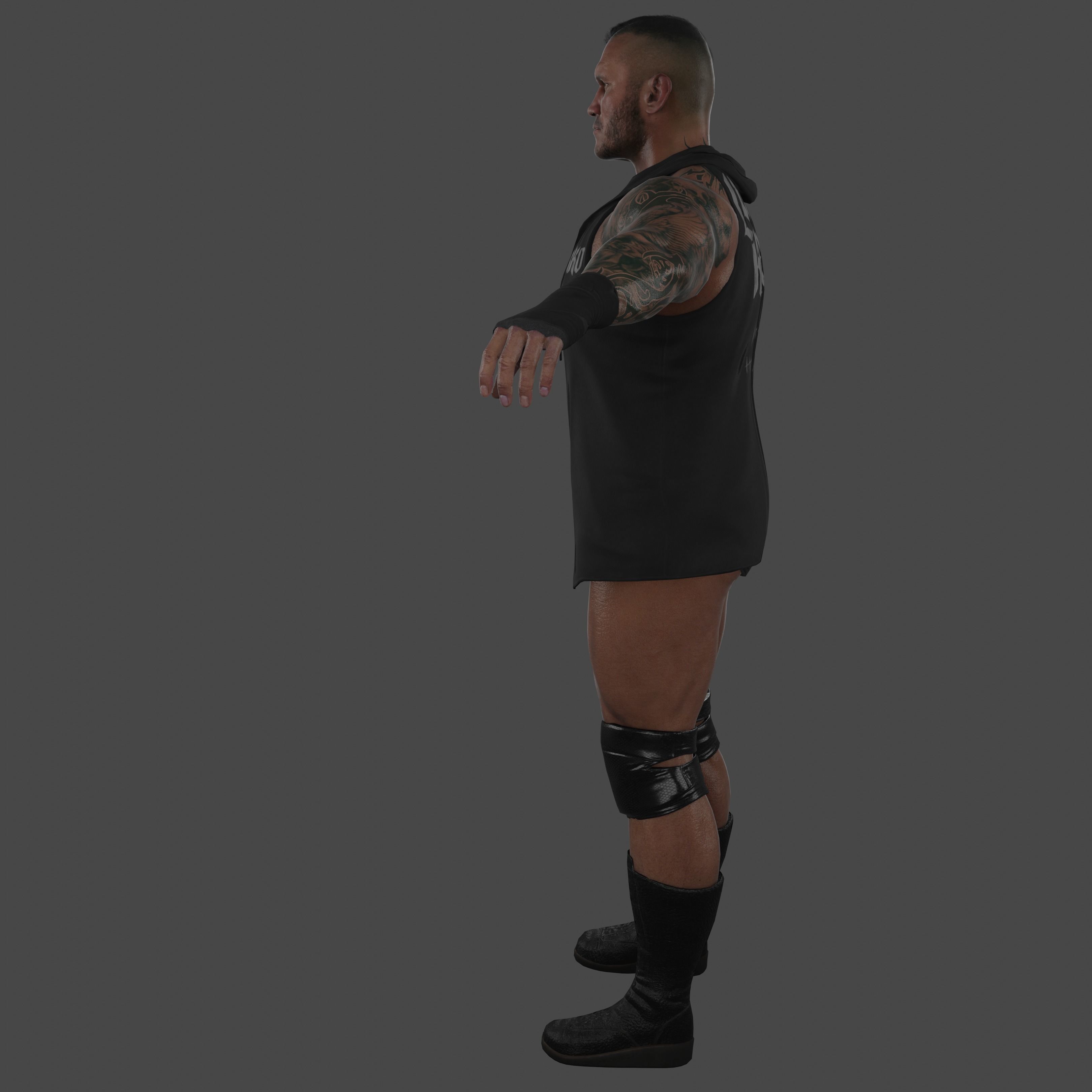 Randy Orton Low-poly 3D model_4
