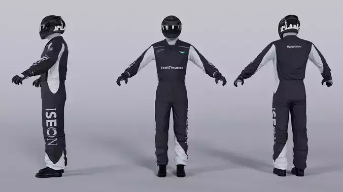 Racing Driver Realistic 3D model
