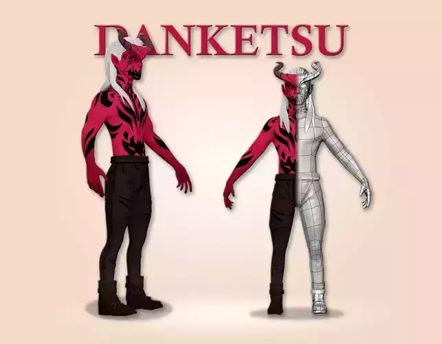 Danketsu Devil Character Low-poly 3D model