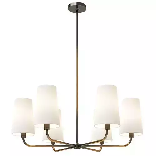 Rejuvenation chandelier with 6 shades Ansel