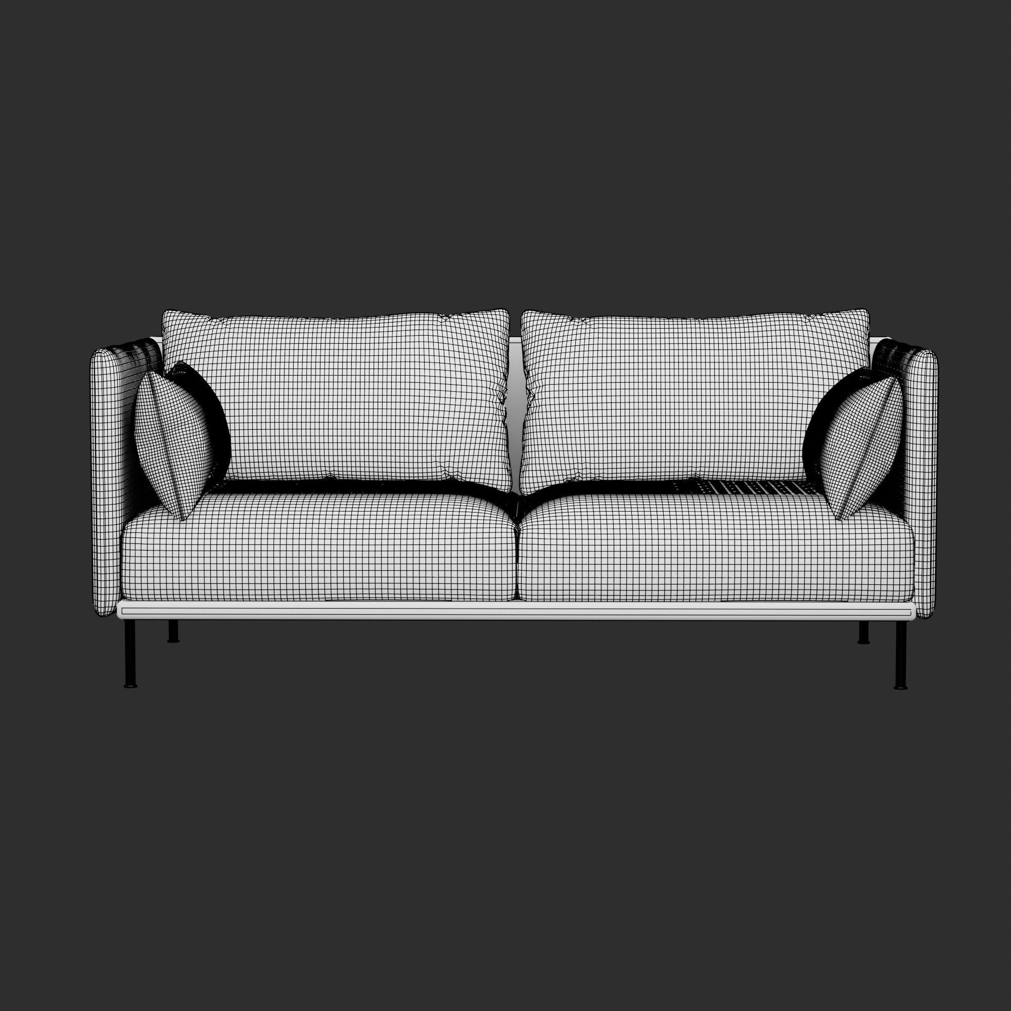 sofa furniture 3D model_4