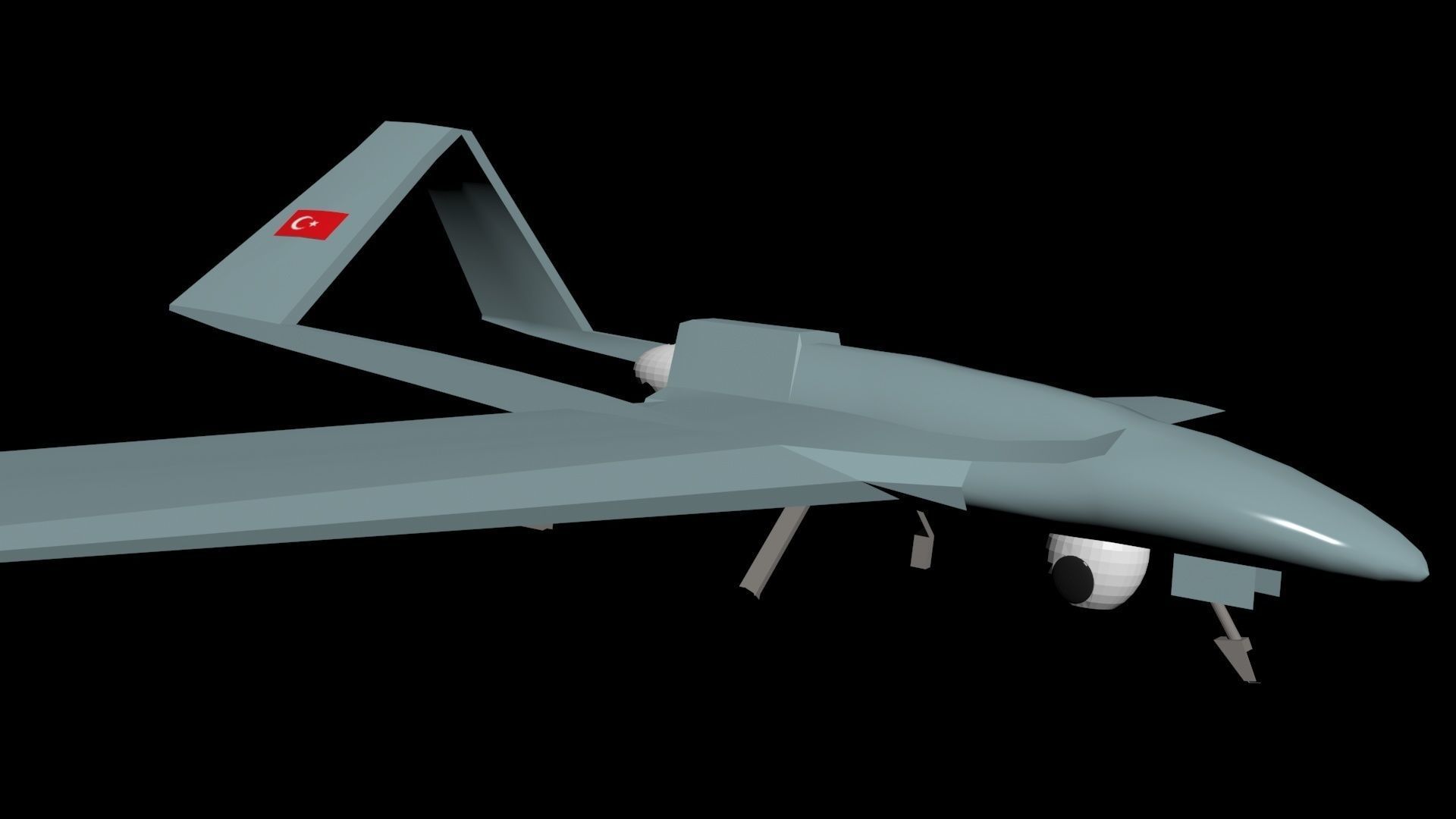Bayraktar TB2 drone 3D model_5