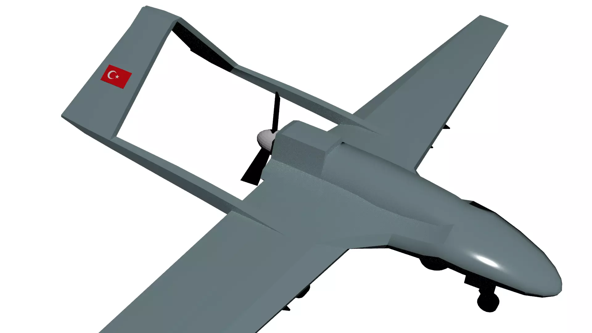 Bayraktar TB2 drone 3D model_0