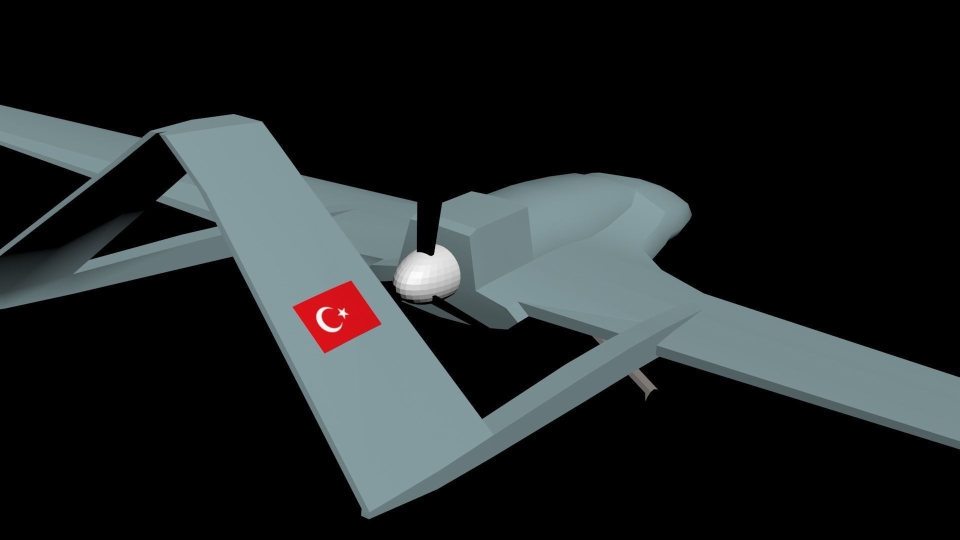 Bayraktar TB2 drone 3D model_3