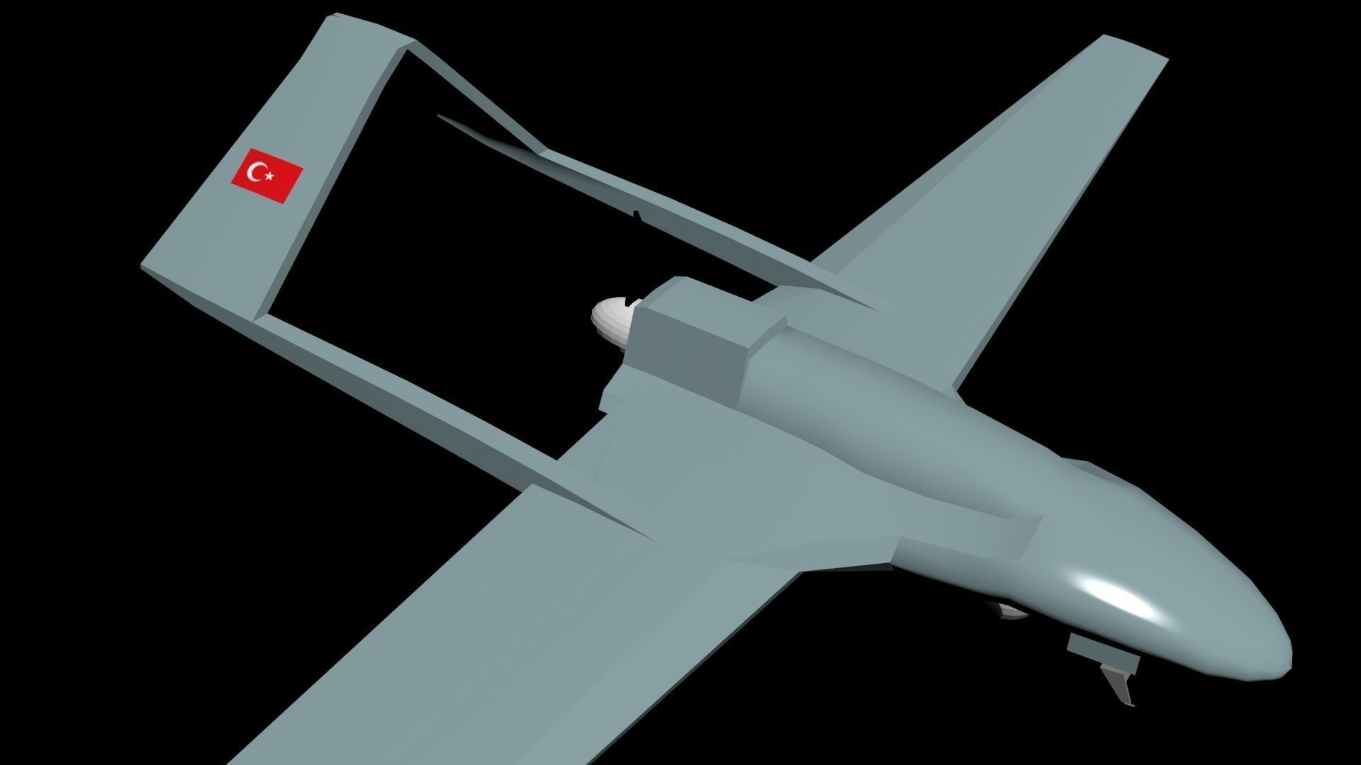 Bayraktar TB2 drone 3D model_4