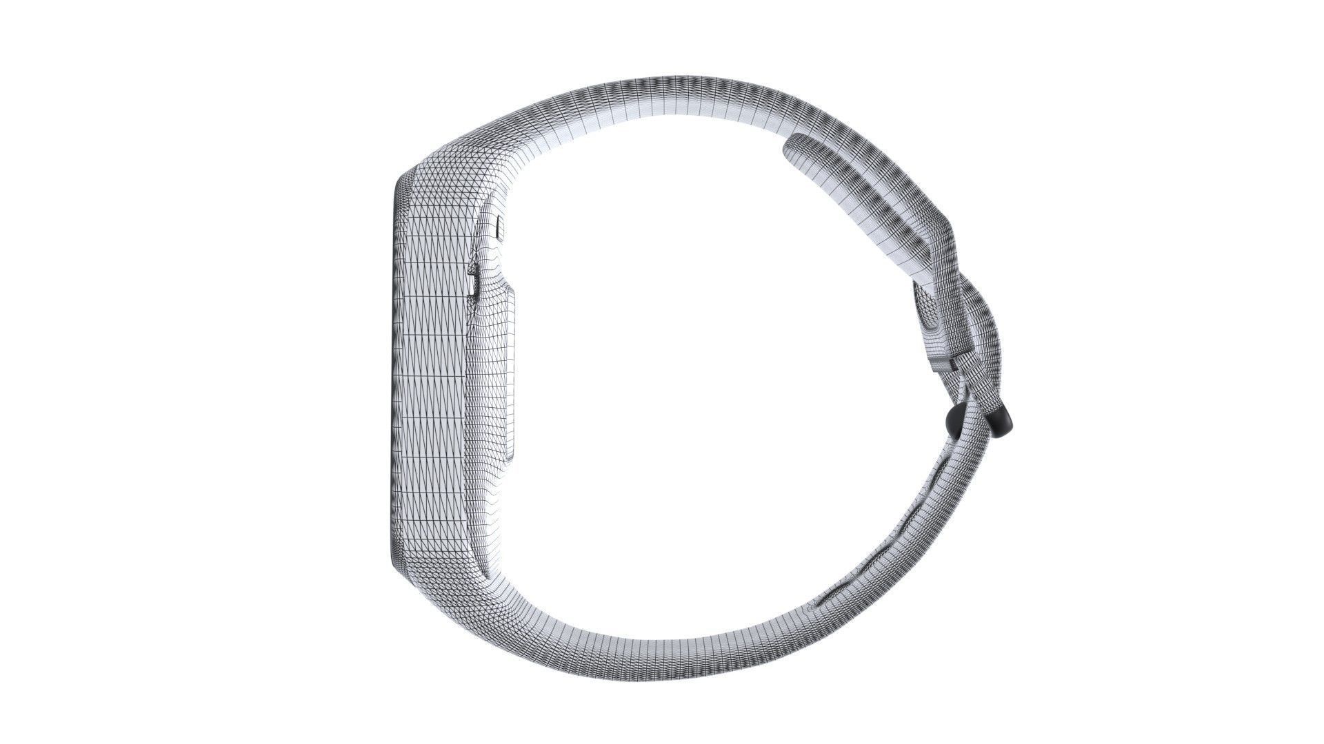 Samsung Galaxy Watch Fit E - White Low-poly 3D model_9