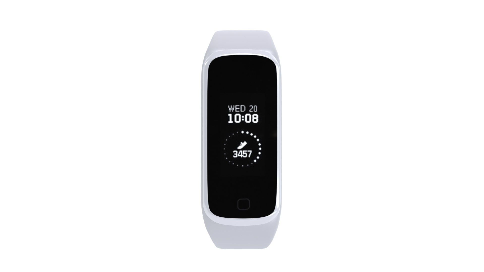 Samsung Galaxy Watch Fit E - White Low-poly 3D model_2