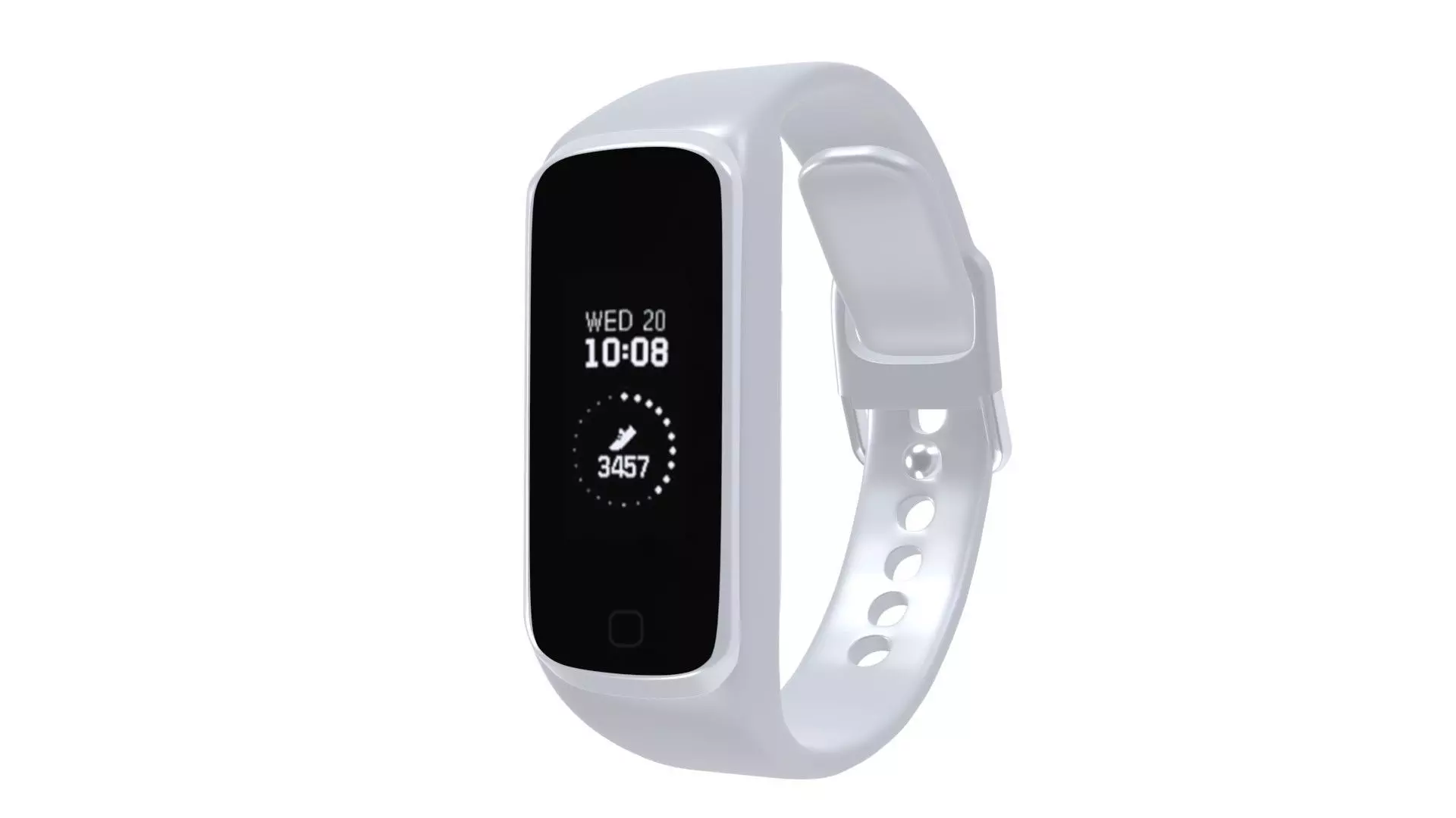 Samsung Galaxy Watch Fit E - White Low-poly 3D model_0