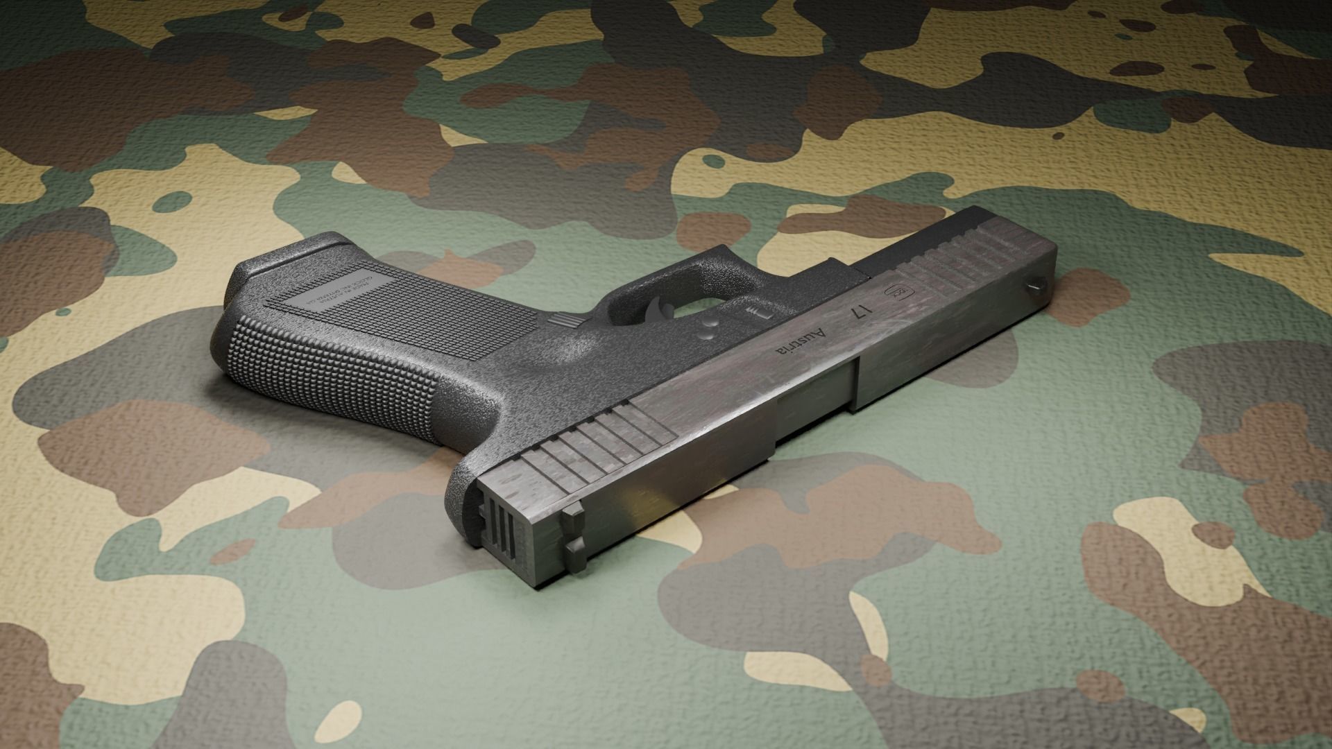 Glock 17 Low-poly 3D model_3