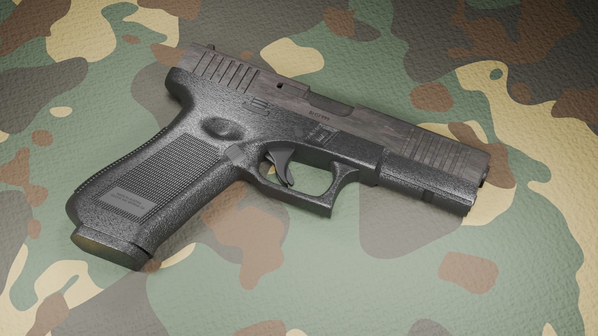 Glock 17 Low-poly 3D model_4