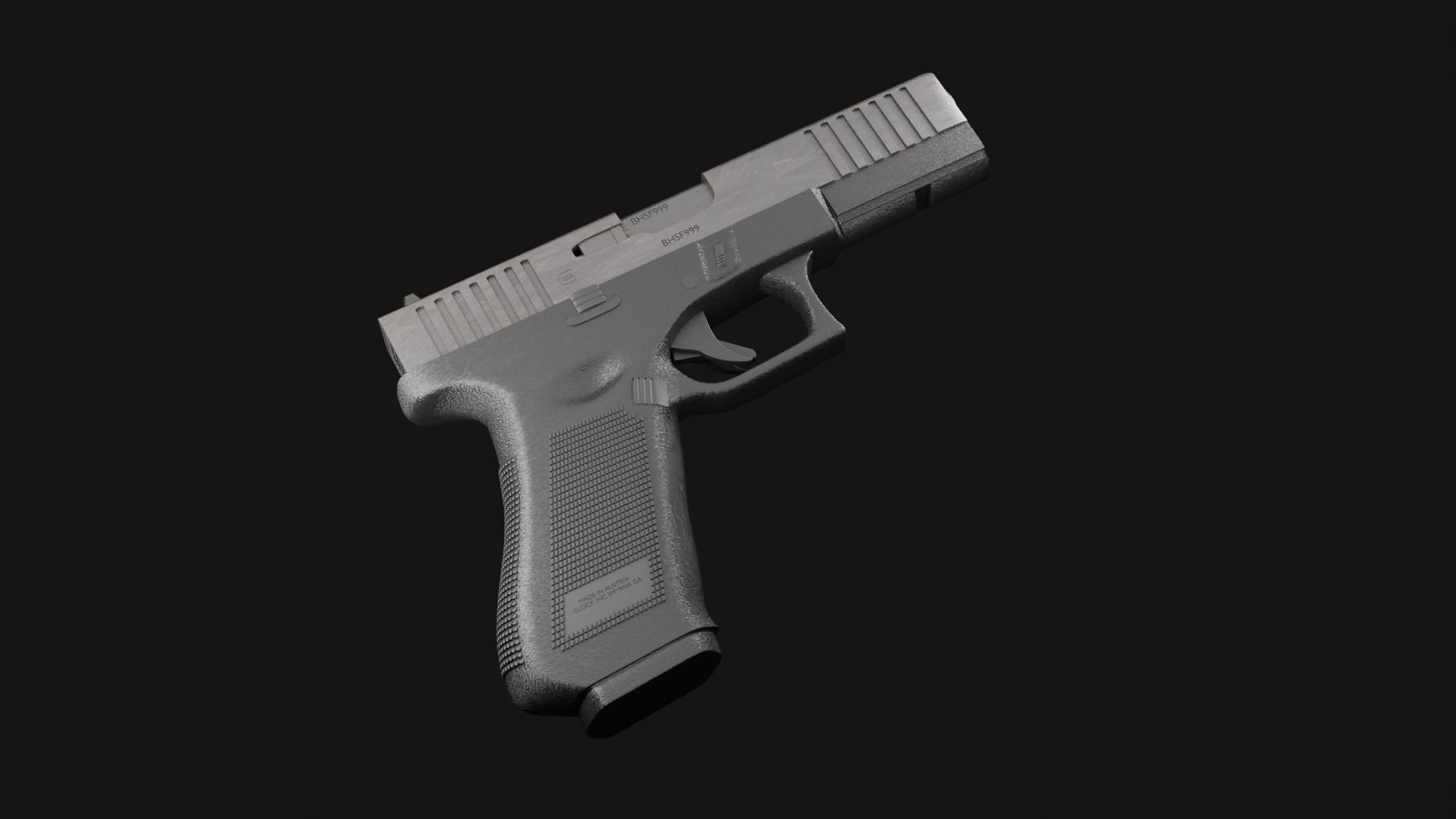 Glock 17 Low-poly 3D model_7