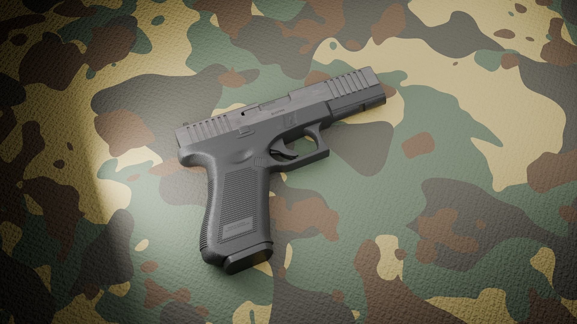 Glock 17 Low-poly 3D model_1