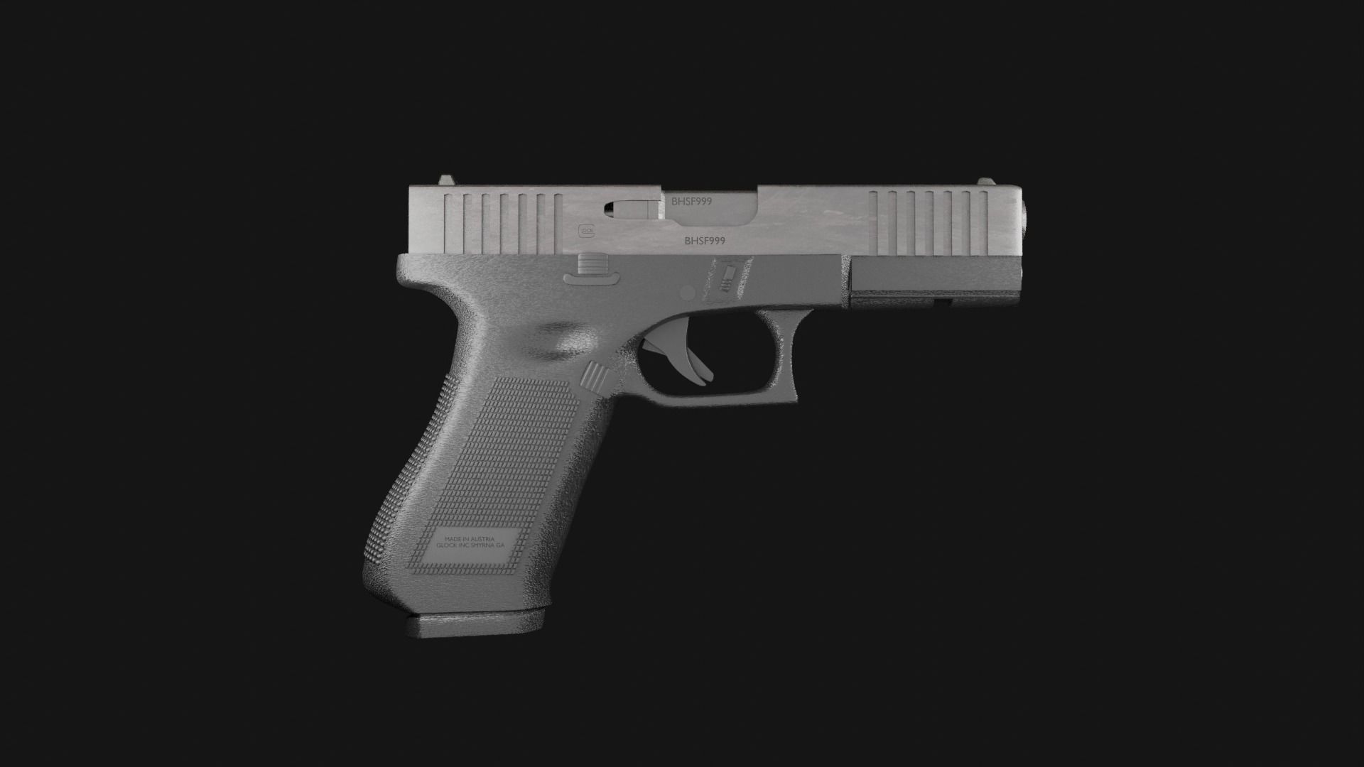 Glock 17 Low-poly 3D model_8