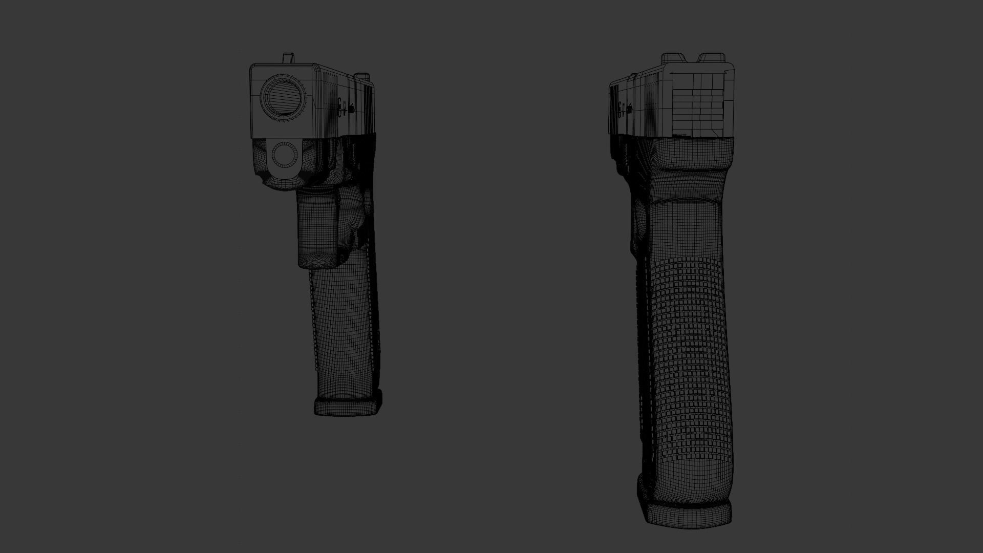 Glock 17 Low-poly 3D model_15