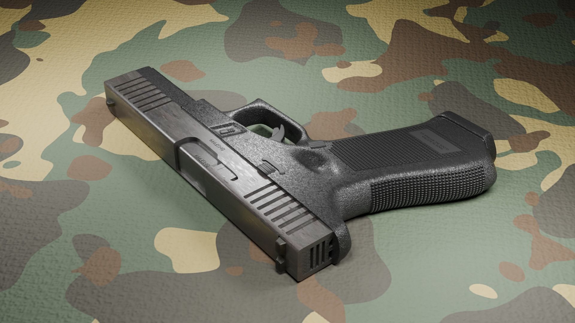 Glock 17 Low-poly 3D model_5