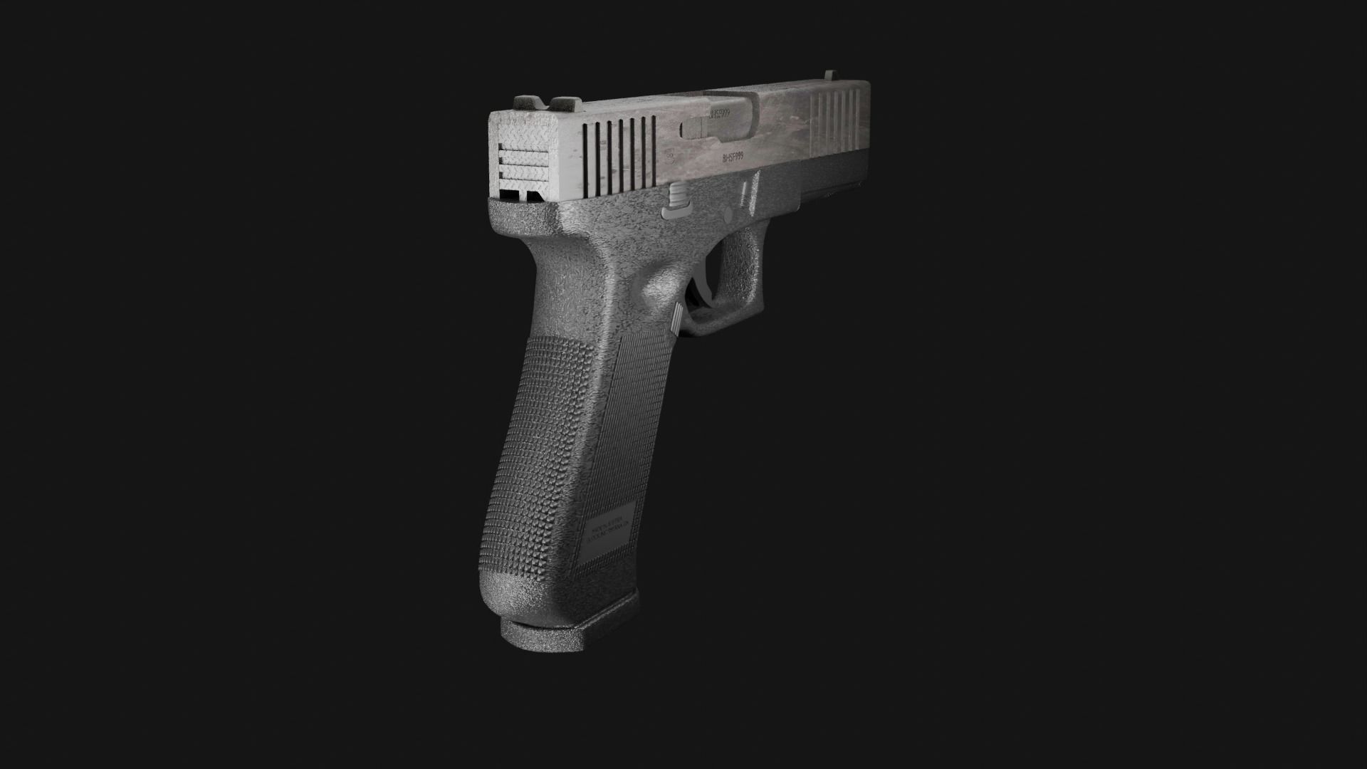 Glock 17 Low-poly 3D model_9